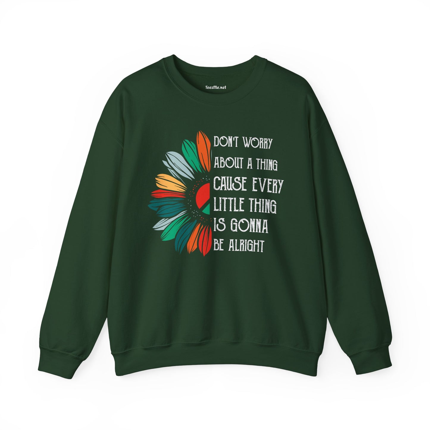 Don't Worry About a Thing Unisex Heavy Blend™ Crewneck Sweatshirt Inspirational