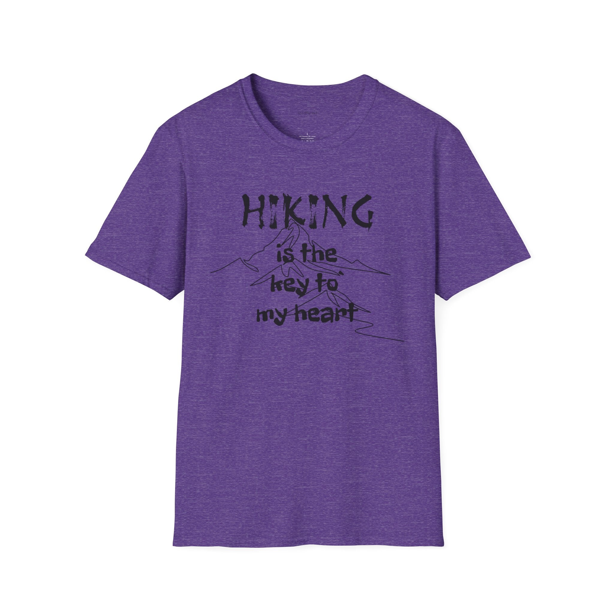 Hiking is the key to my heart  - Unisex Softstyle T-Shirt 100% Cotton Graphic