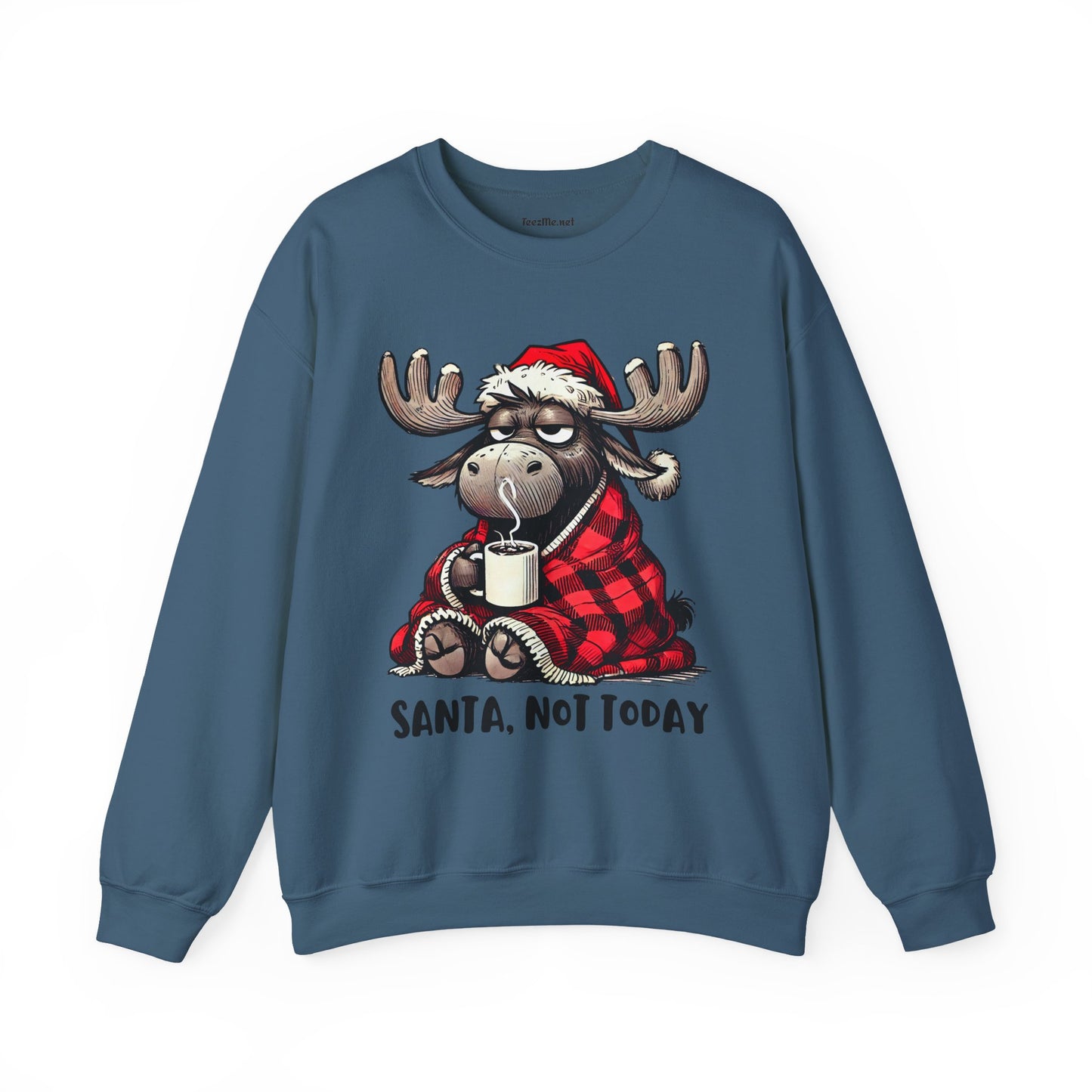Santa, Not Today Moose Unisex Heavy Blend™ Crewneck Sweatshirt Graphic