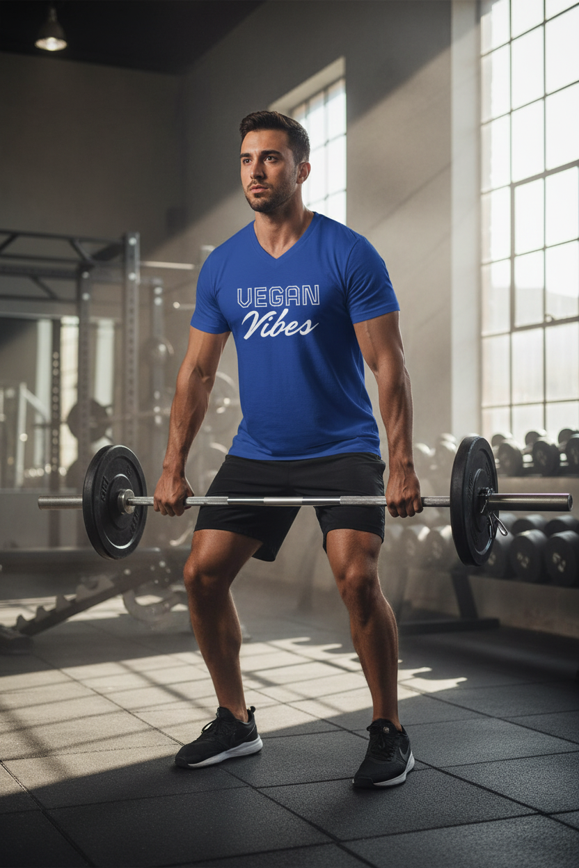 VEGAN Vibes Unisex Jersey Short Sleeve V-Neck Tee