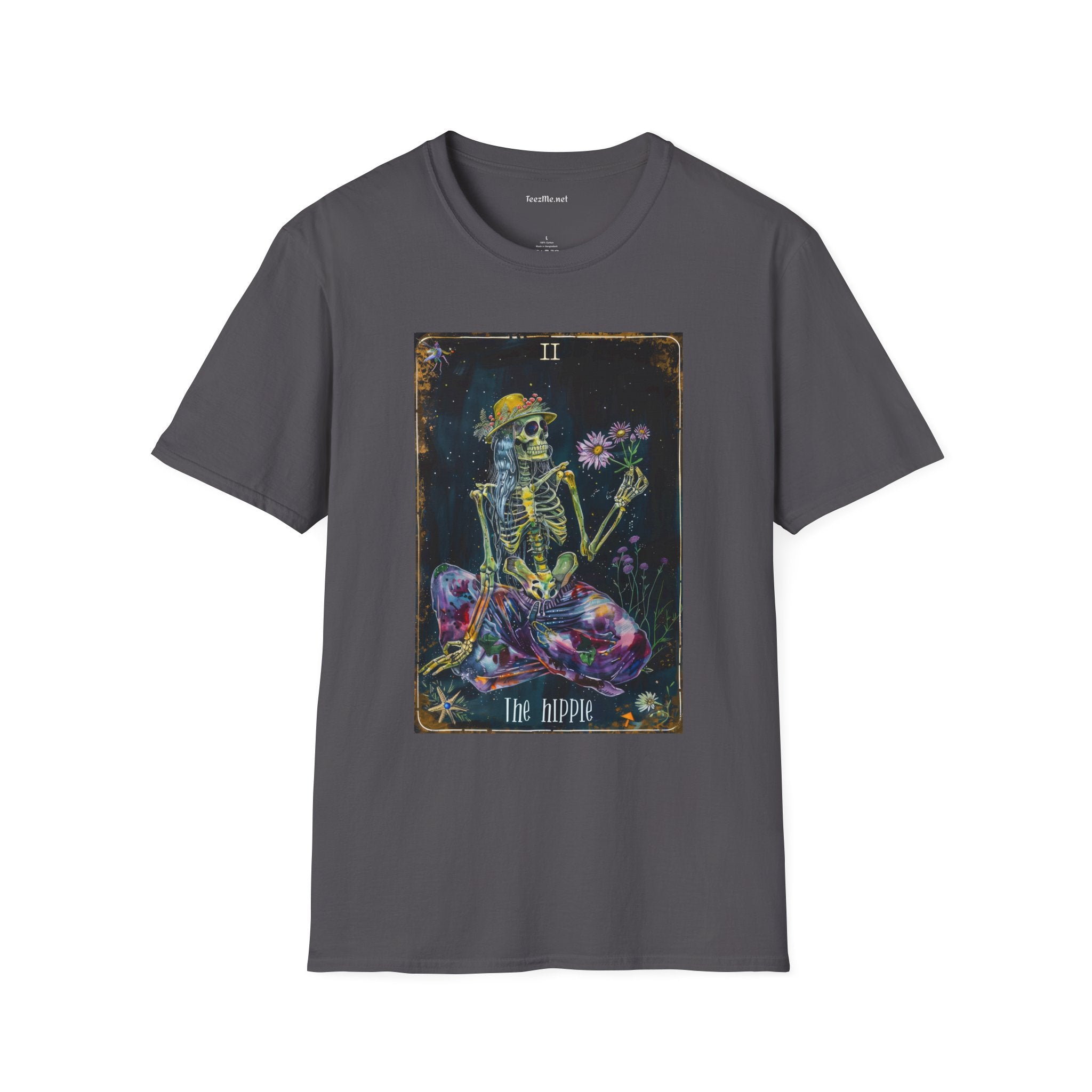 The Hippie Tarot Card Unisex Softstyle T-Shirt 100% Cotton Graphic