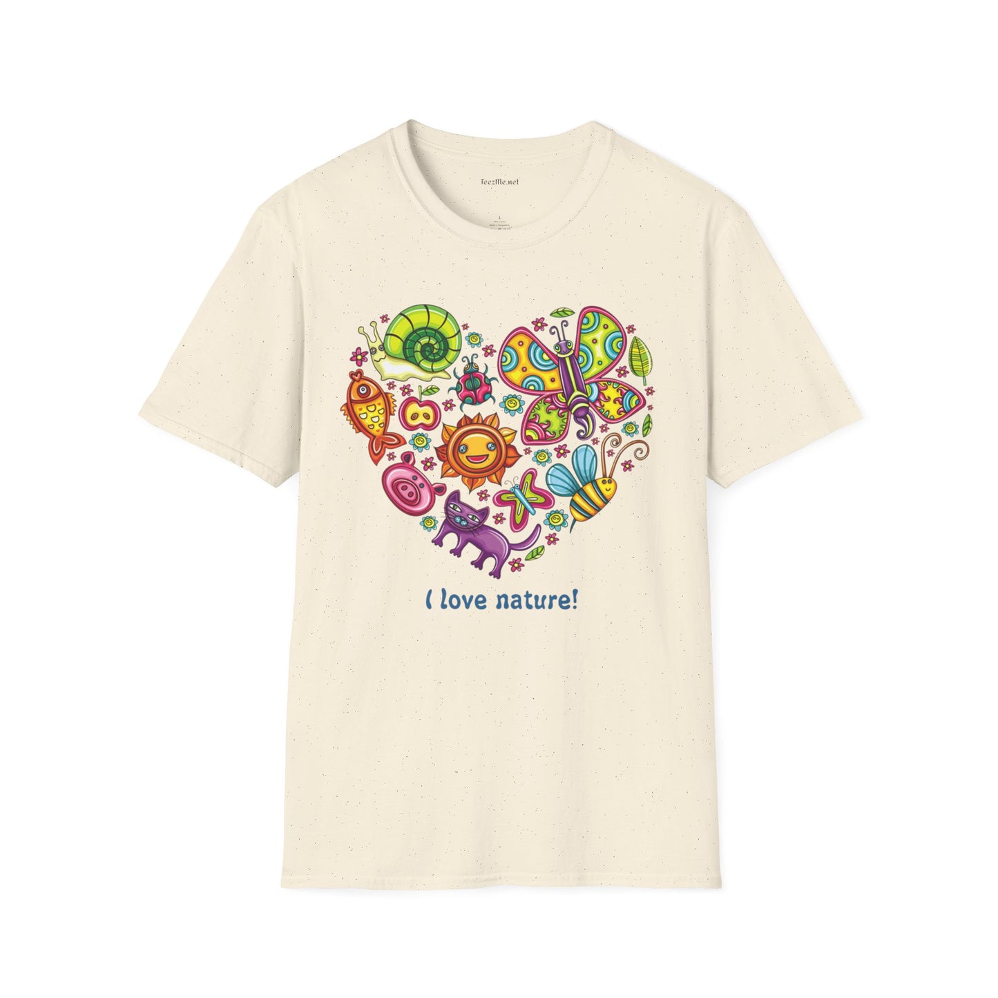 I love nature Unisex SoftStyle T-Shirt 100% Cotton Graphic