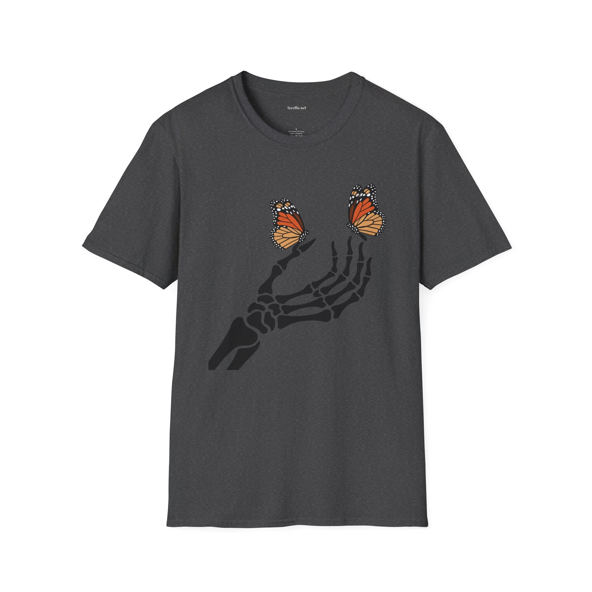 Hand with Butterfly - Unisex Softstyle T-Shirt 100% Cotton Graphic