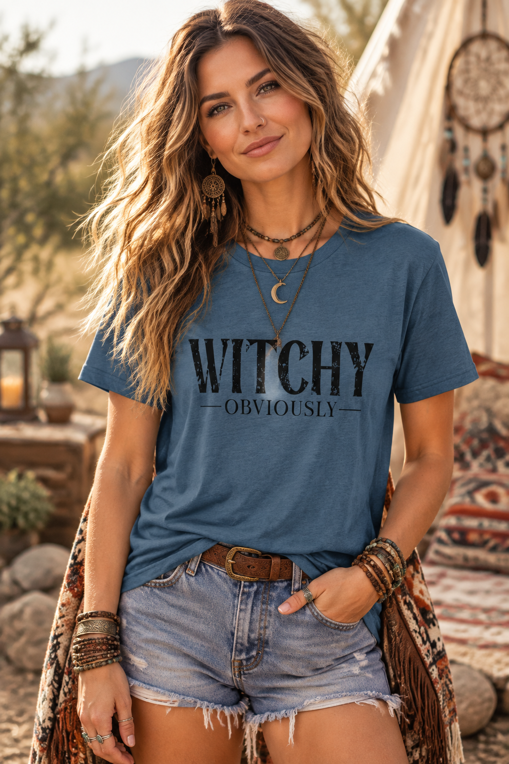 Witchy Obviously Tee — Halloween Witch T-Shirt for Women & Men
