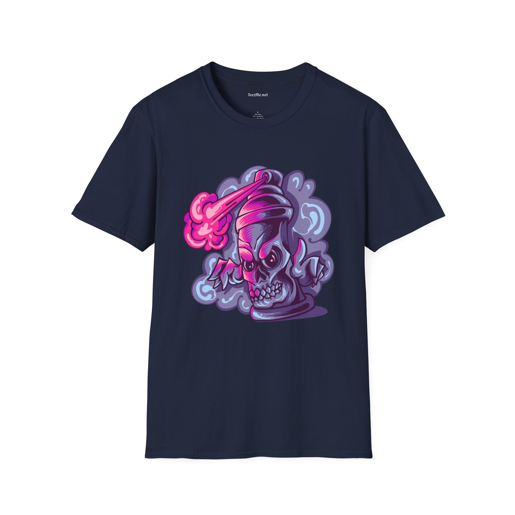 Skull Street Art Unisex Softstyle T-Shirt 100% Cotton