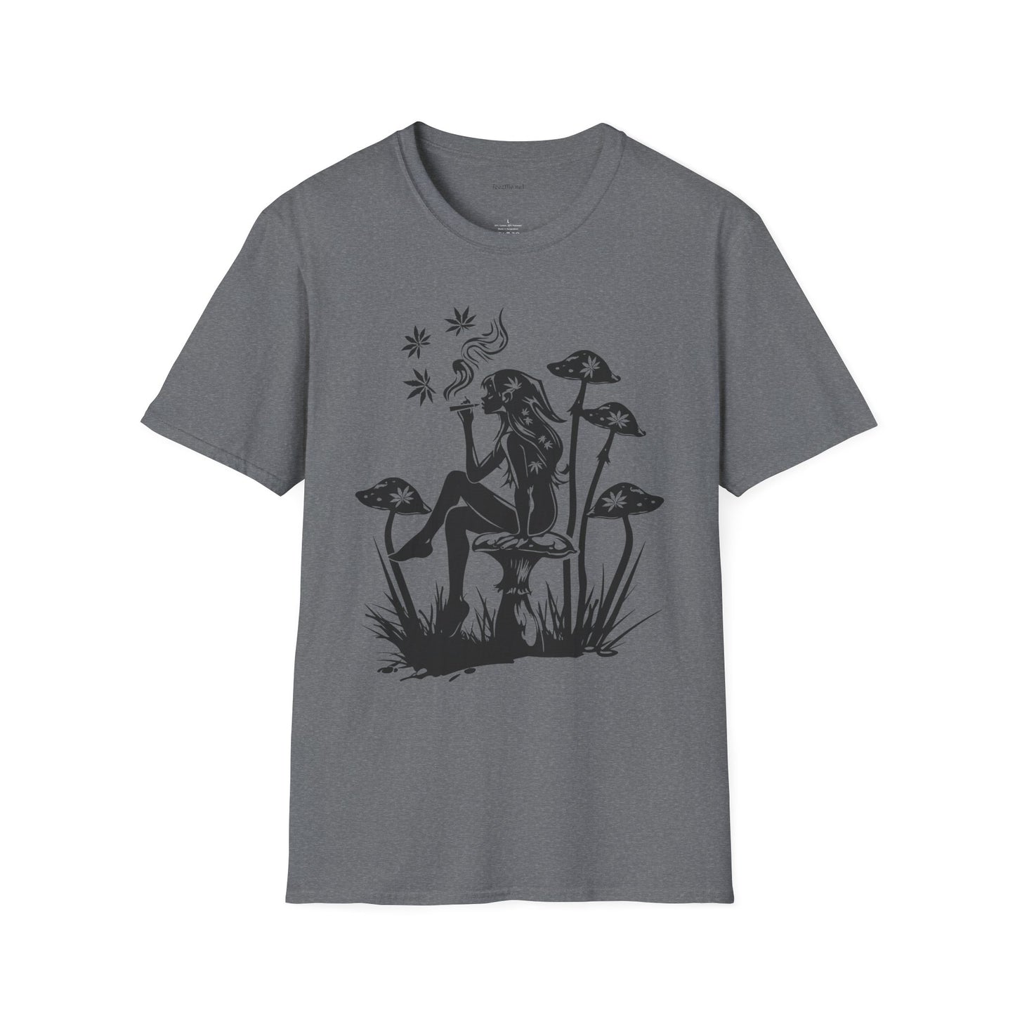 Fairy Smoking Weed - Unisex Softstyle T-Shirt 100% Cotton Graphic