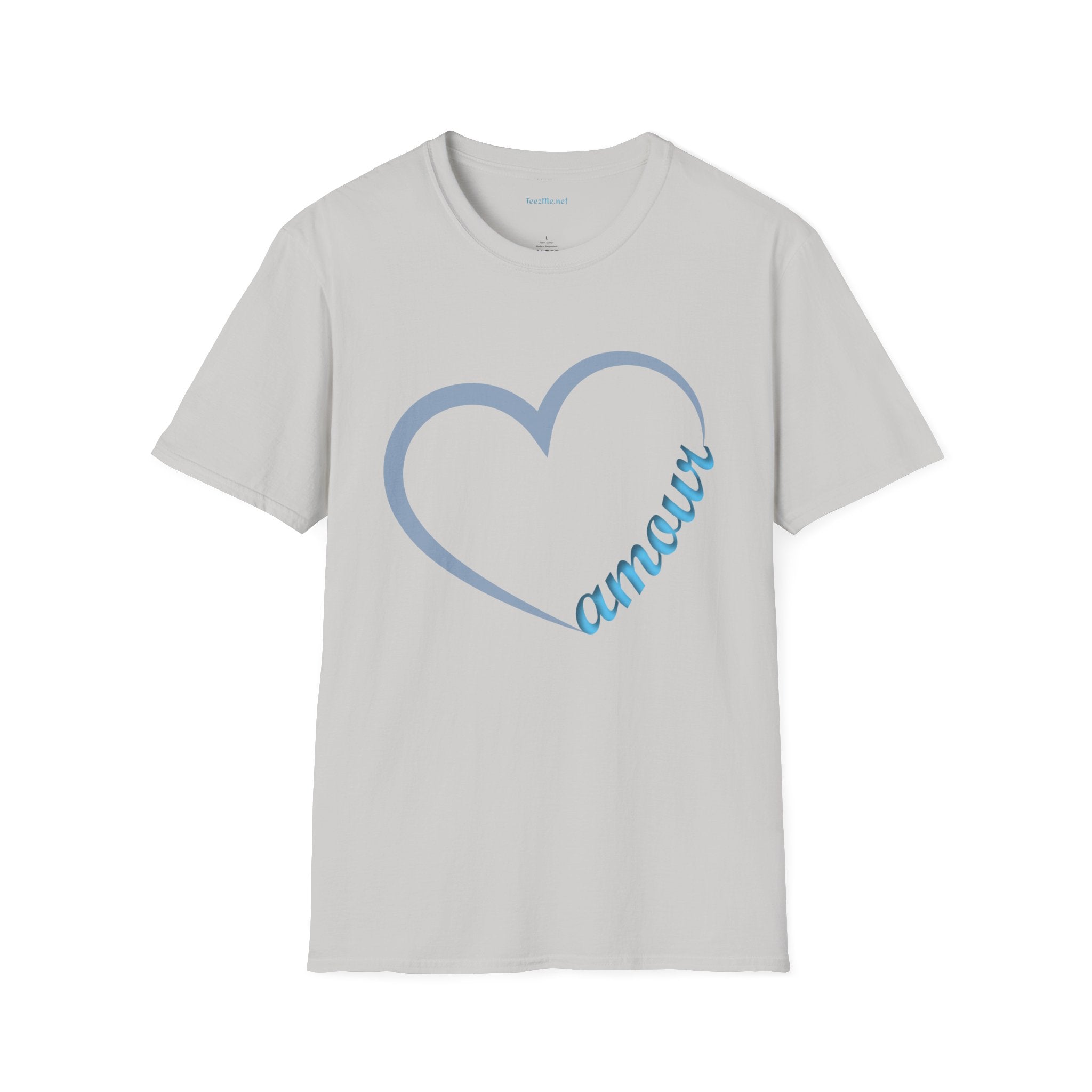 Amour (Turquoise) Unisex Softstyle T-Shirt 100% Cotton Graphic