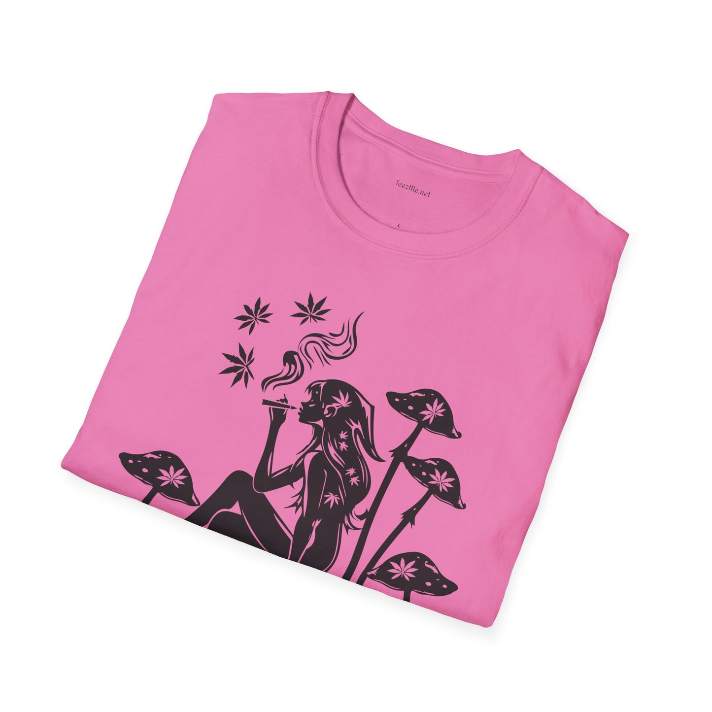 Fairy Smoking Weed - Unisex Softstyle T-Shirt 100% Cotton Graphic