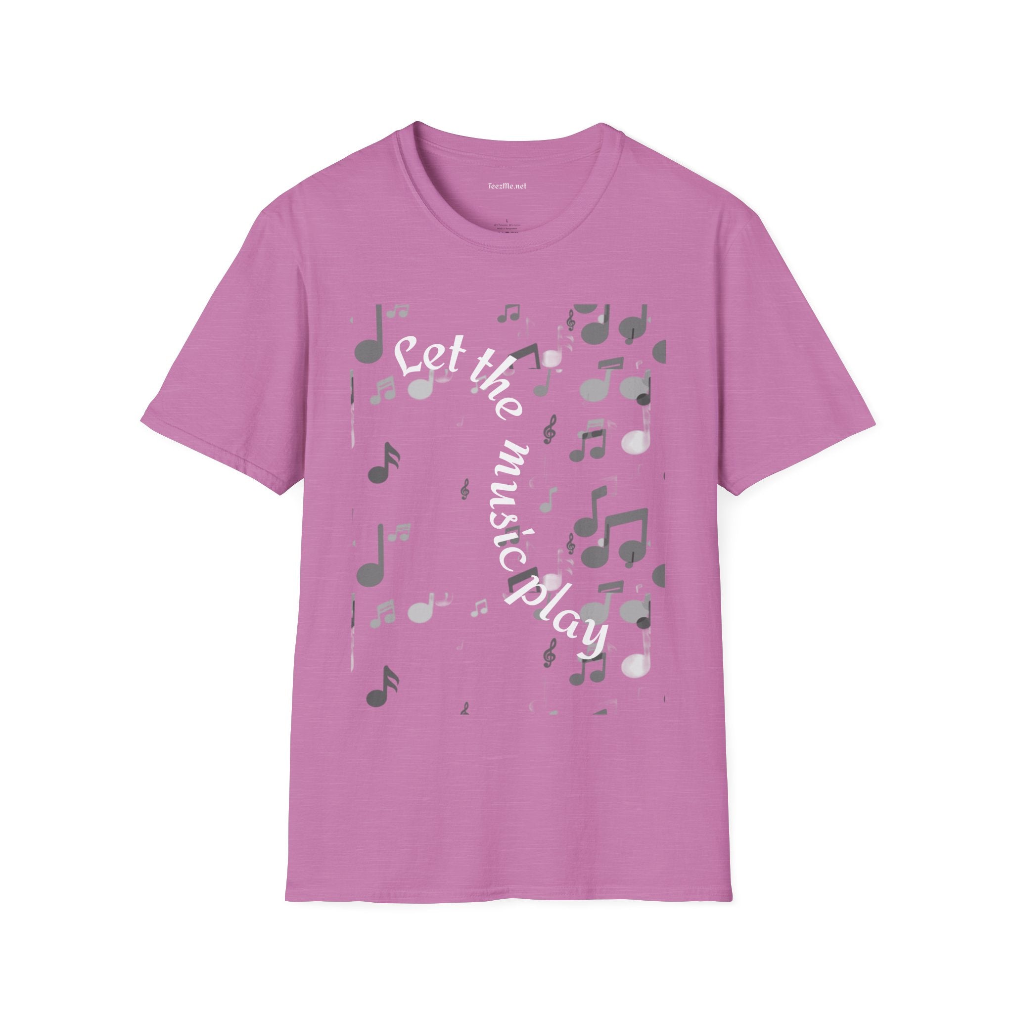 Let the music play - Unisex Sofy-Style Cotton Tee 100% Cotton