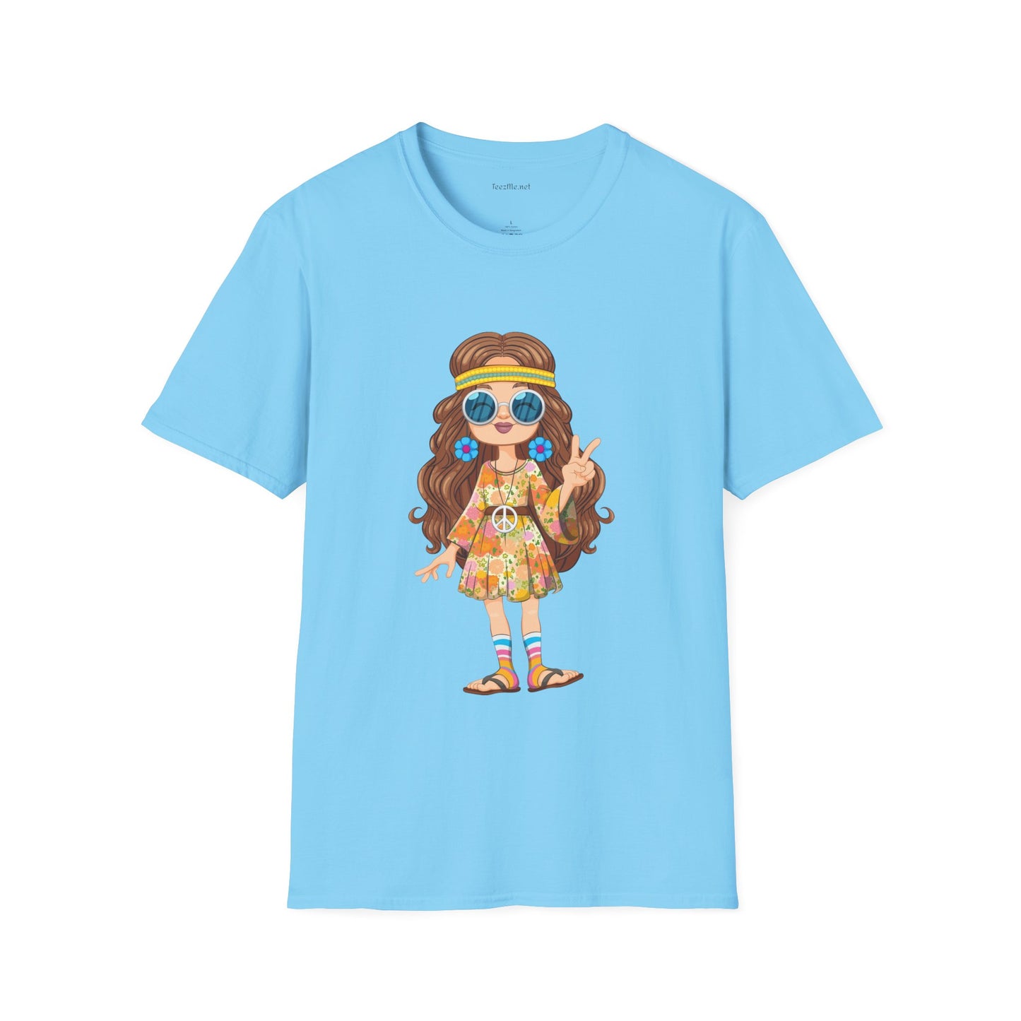 Hippie Girl - Unisex Ultra Cotton Tee 100% Cotton Graphic