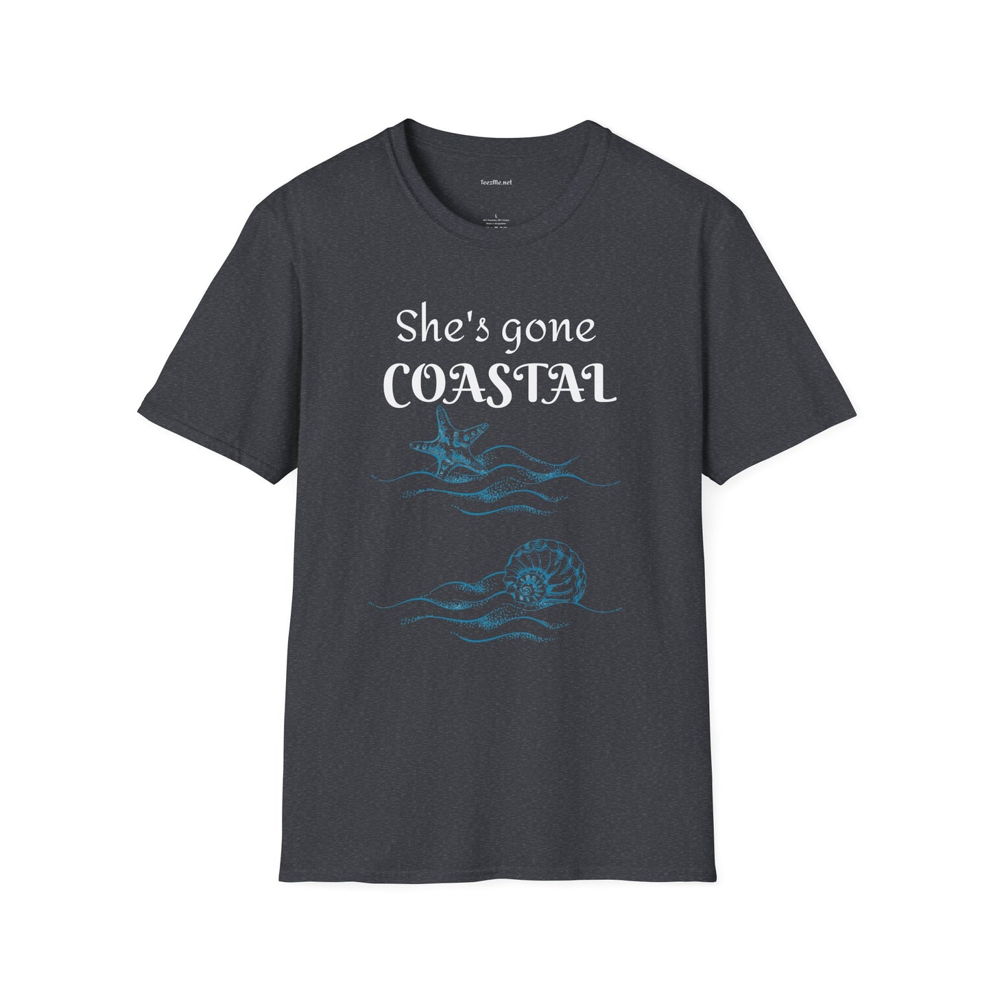 She's gone COASTAL - Unisex Softstyle T-Shirt 100% Cotton Graphic