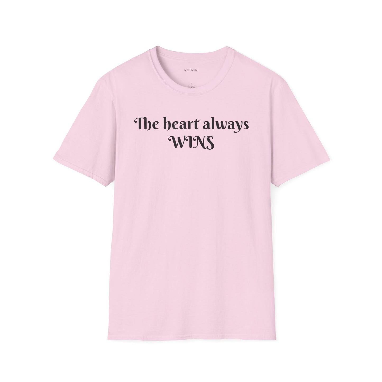 The heart always wins - Unisex Softstyle T-Shirt 100% Cotton Graphic