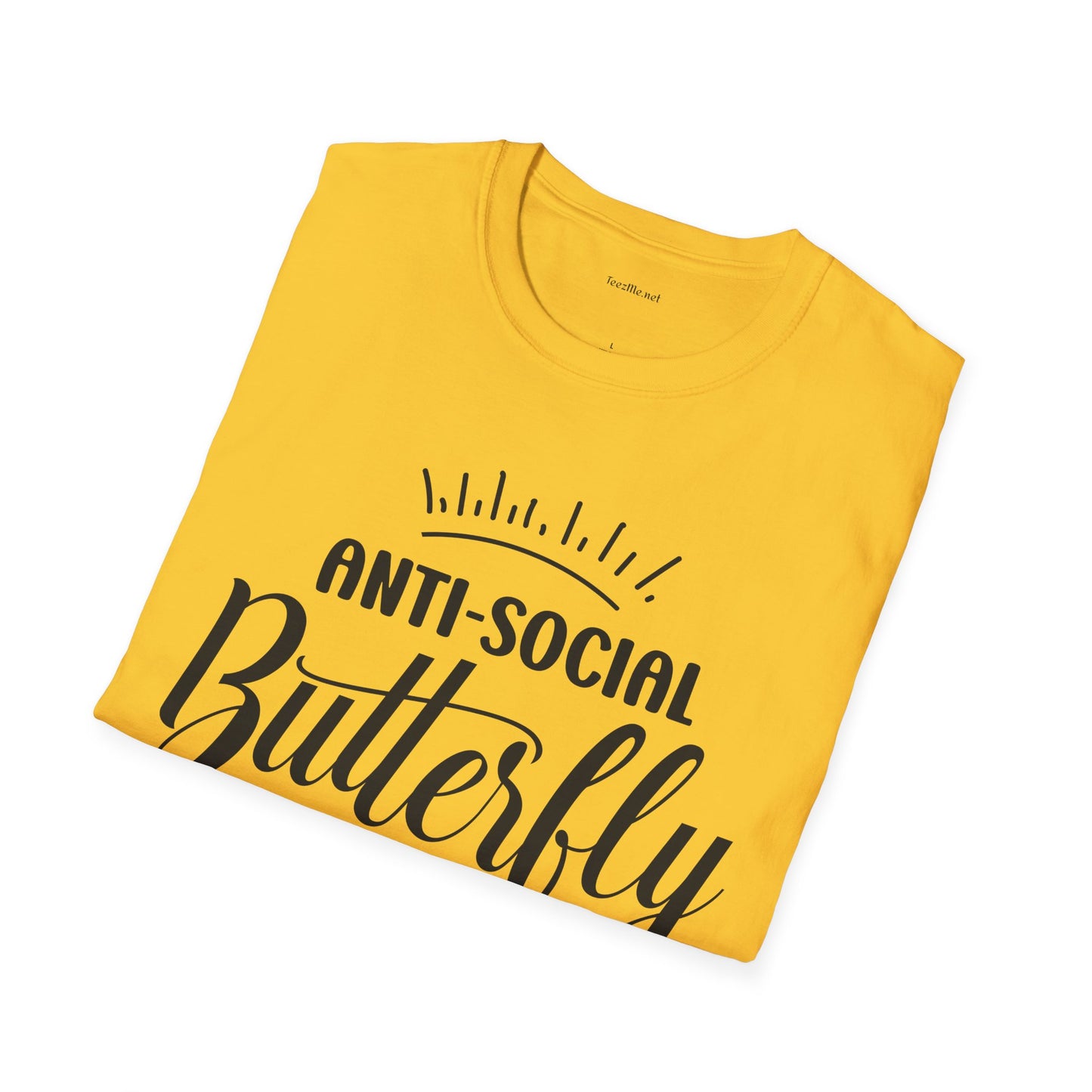 Anti-social Butterfly - Unisex Softstyle T-Shirt 100% Cotton Graphic