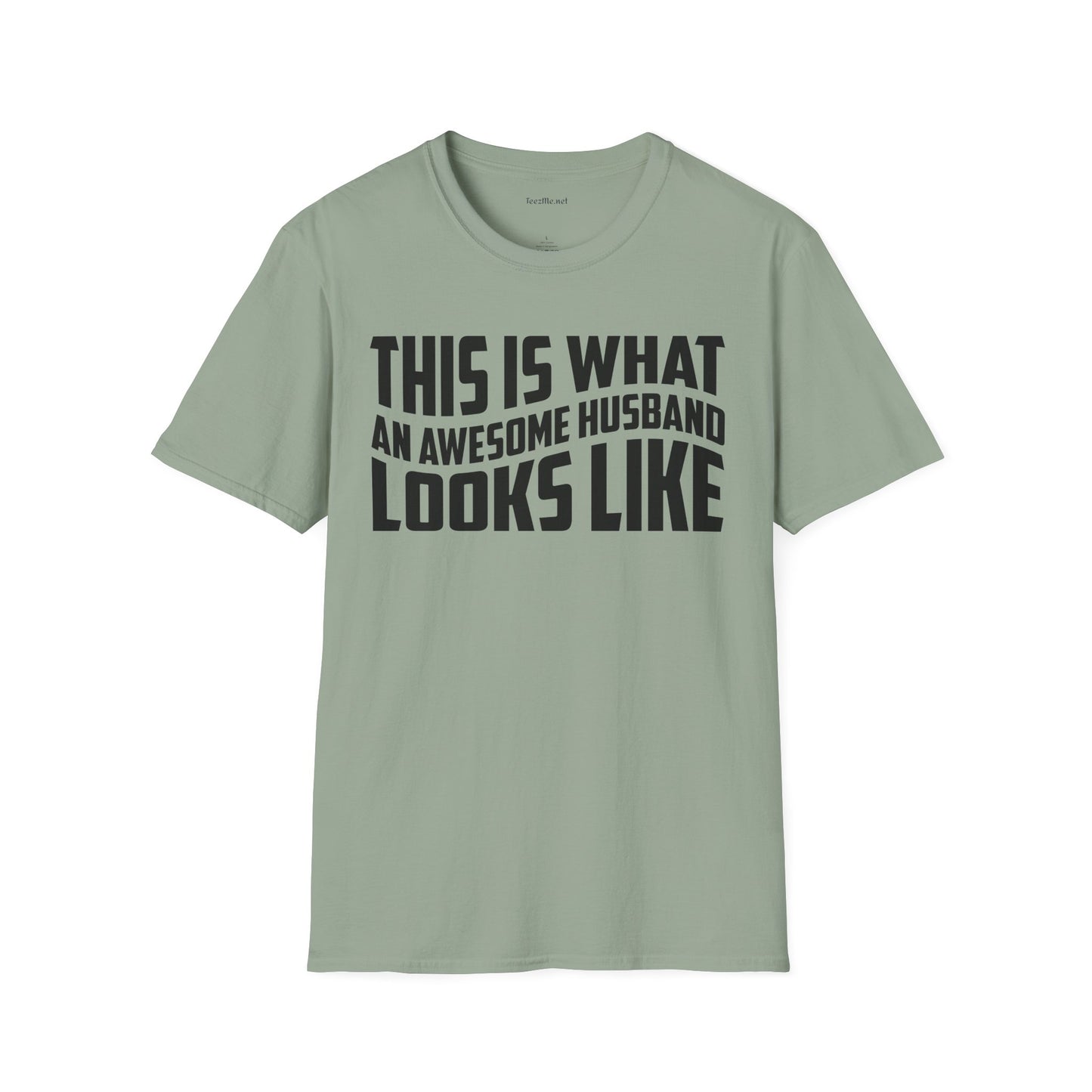 This Is What An Awesome Husband Looks Like Unisex Soft Style T-Shirt 100% Cotton Graphic
