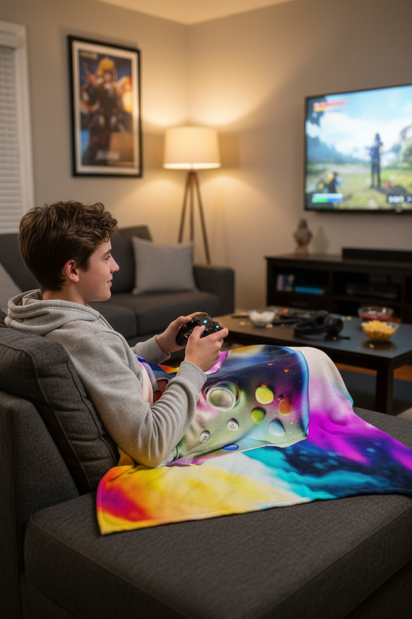Video Game Velveteen Plush Blanket