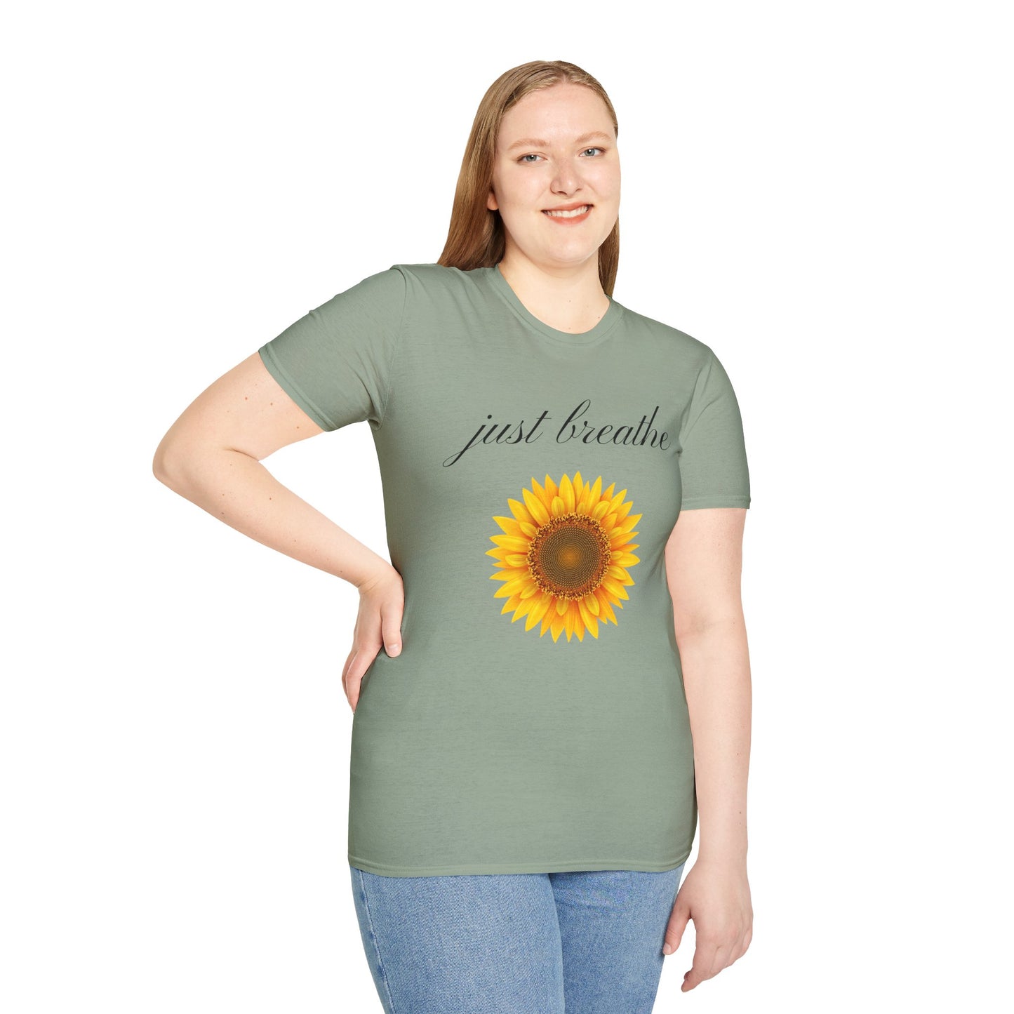 Just breathe - Unisex Softstyle T-Shirt 100% Cotton Graphic