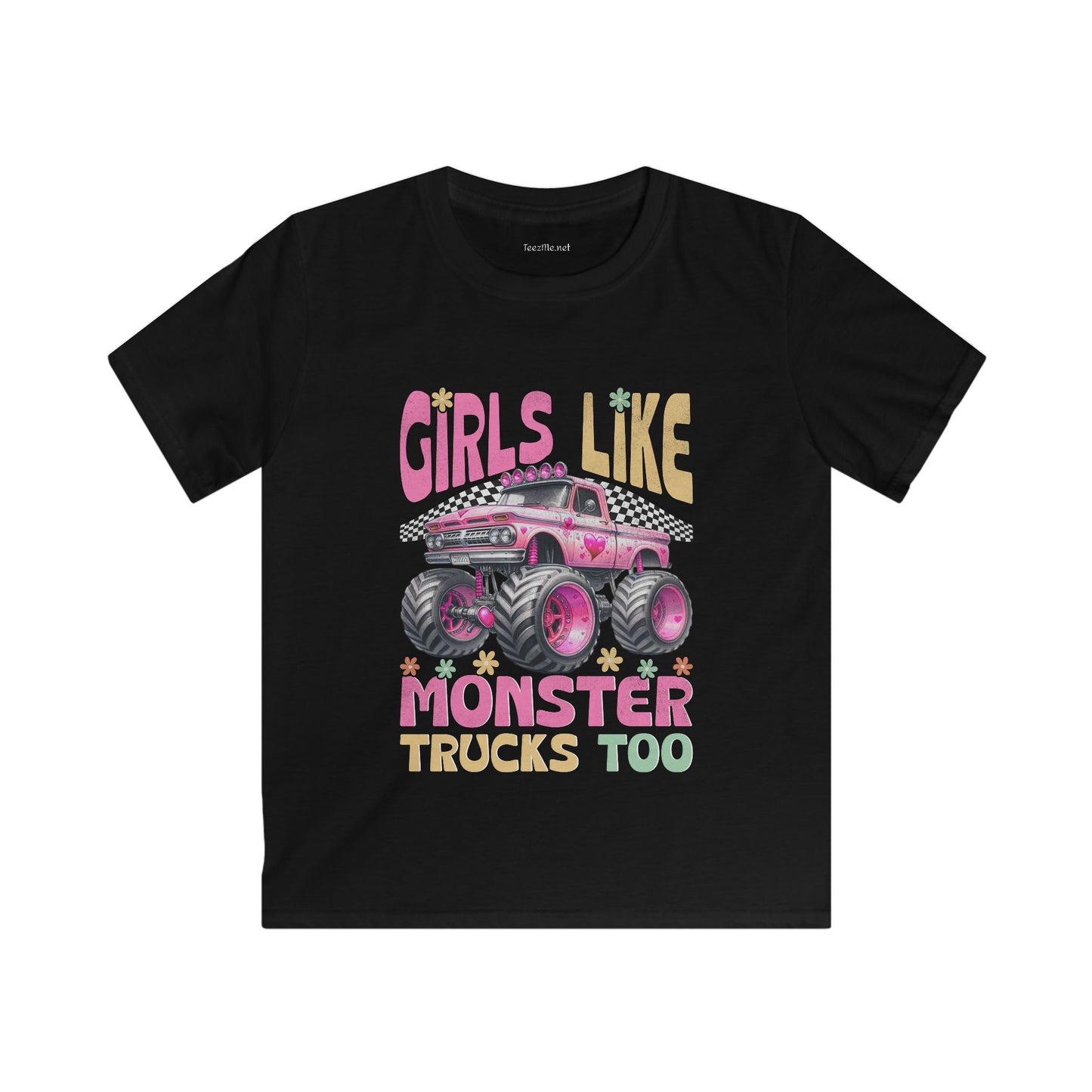 Monster Truck Girls Softstyle Tee Children