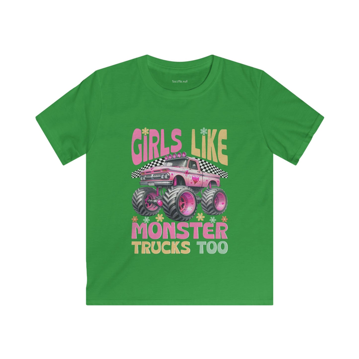 Monster Truck Girls Softstyle Tee Children