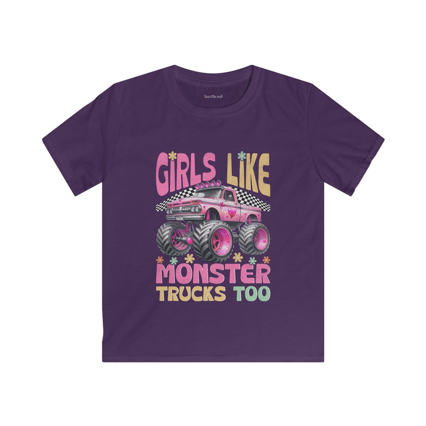 Monster Truck Girls Softstyle Tee Children