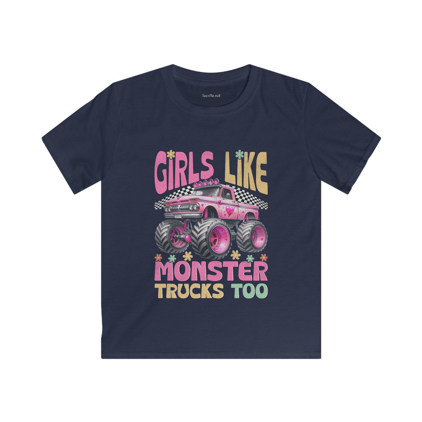 Monster Truck Girls Softstyle Tee Children