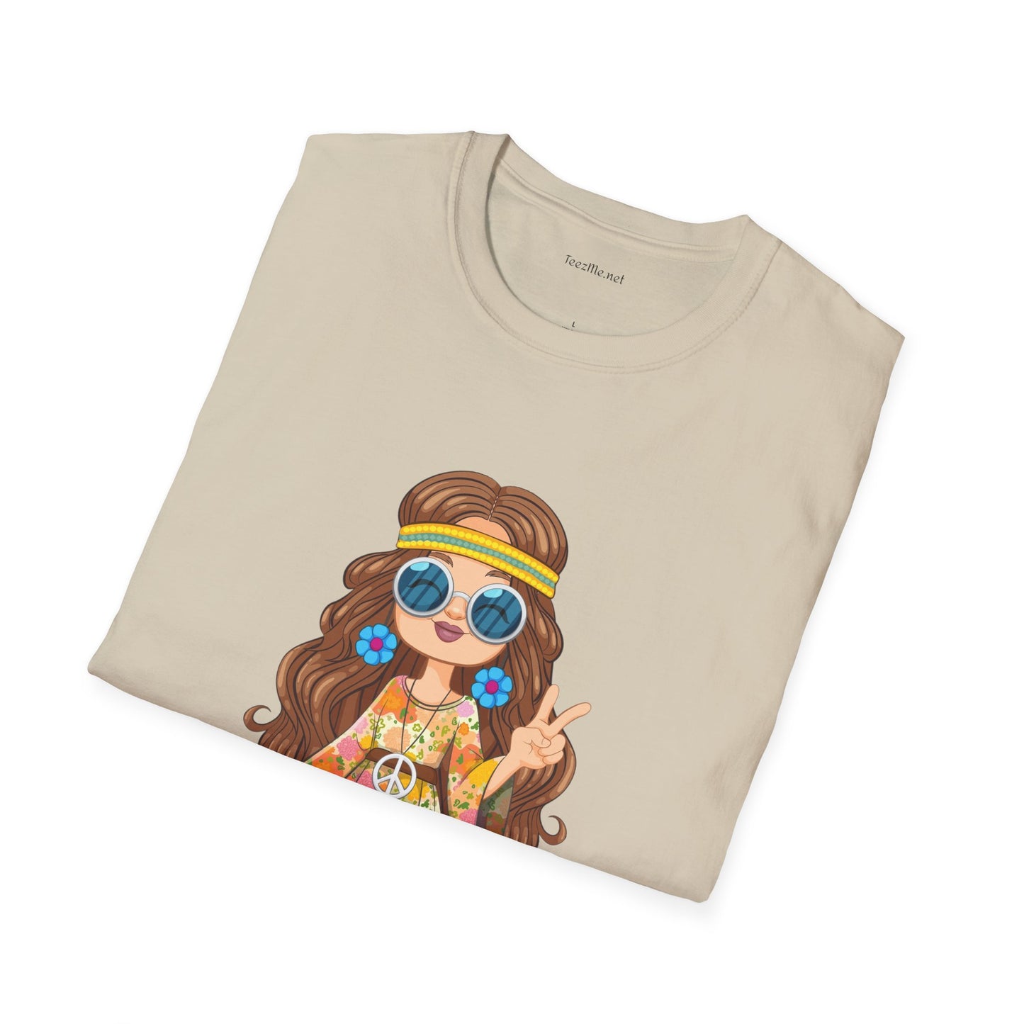 Hippie Girl - Unisex Ultra Cotton Tee 100% Cotton Graphic
