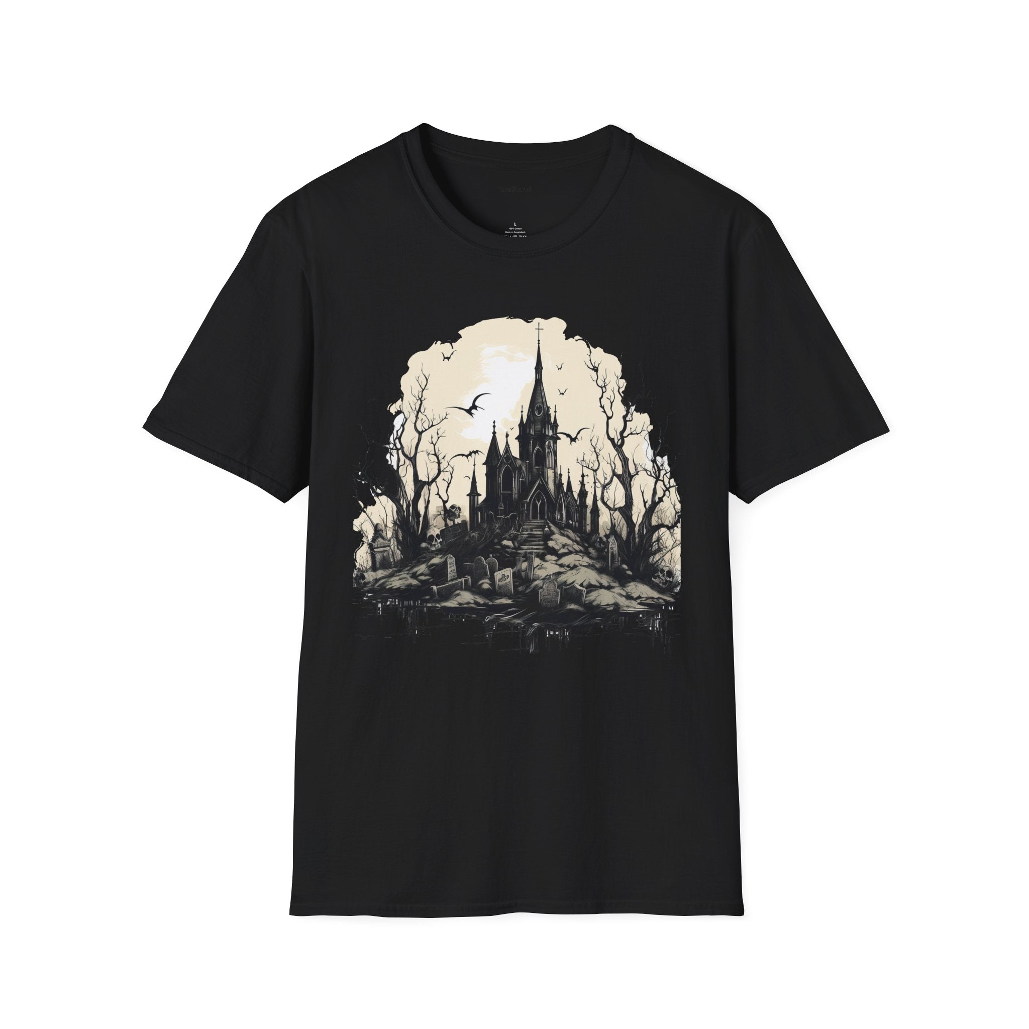 Gothic Castle - Unisex Softstyle T-Shirt 100% Cotton Graphic