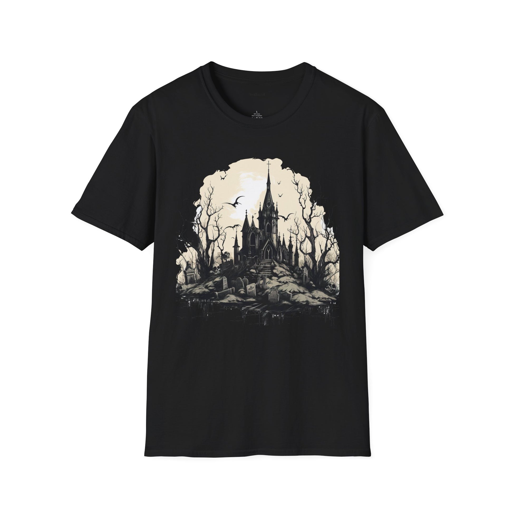 Gothic Castle - Unisex Softstyle T-Shirt 100% Cotton Graphic