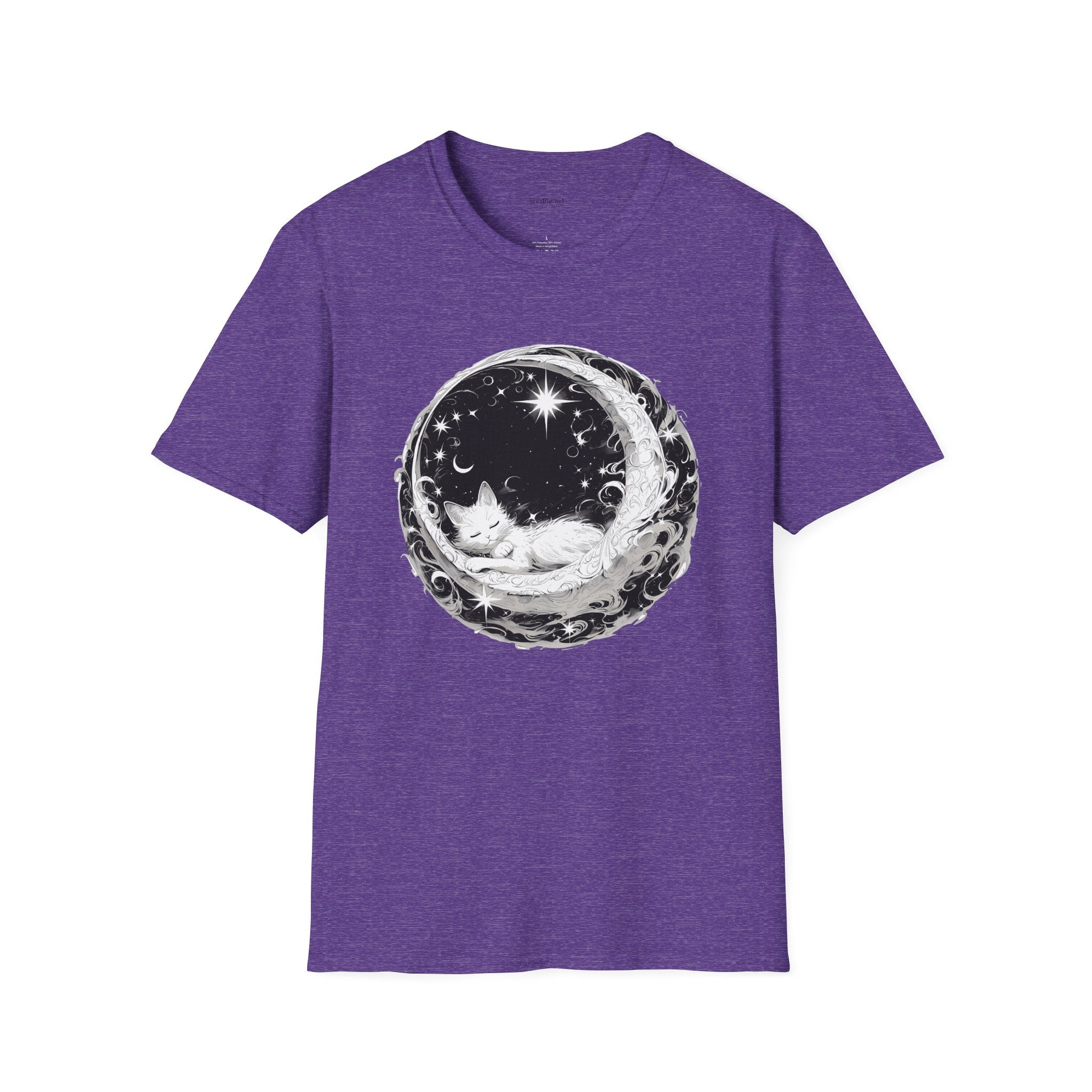 Moon Cat  - Unisex Softstyle T-Shirt 100% Cotton Graphic