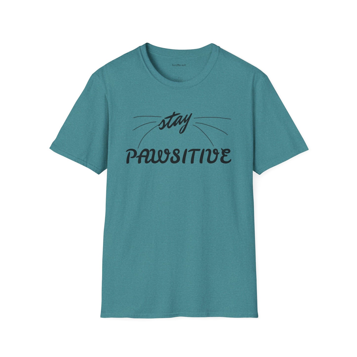 stay Pawsitive Unisex Softstyle T-Shirt 100% Cotton Graphic