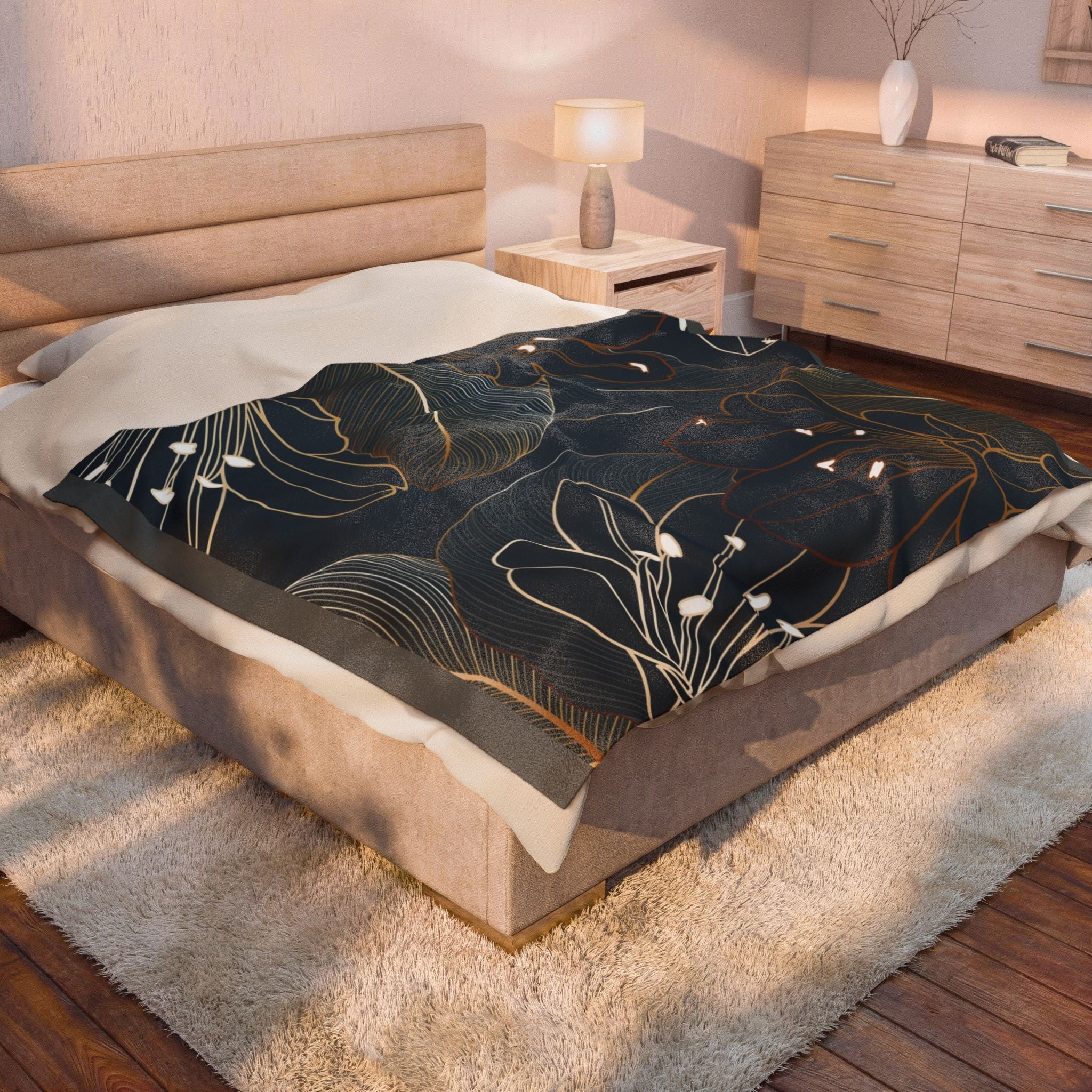 Tropical Escape Velveteen Plush Blanket