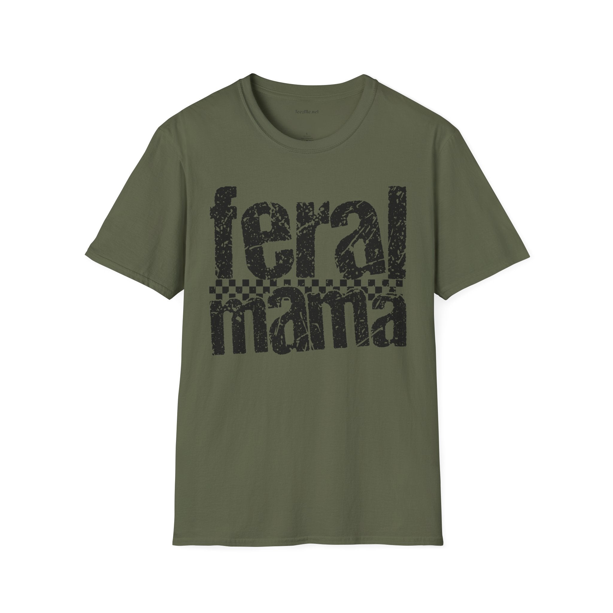 Feral Mama 01 Unisex SoftStyle T-Shirt 100% Cotton Graphic