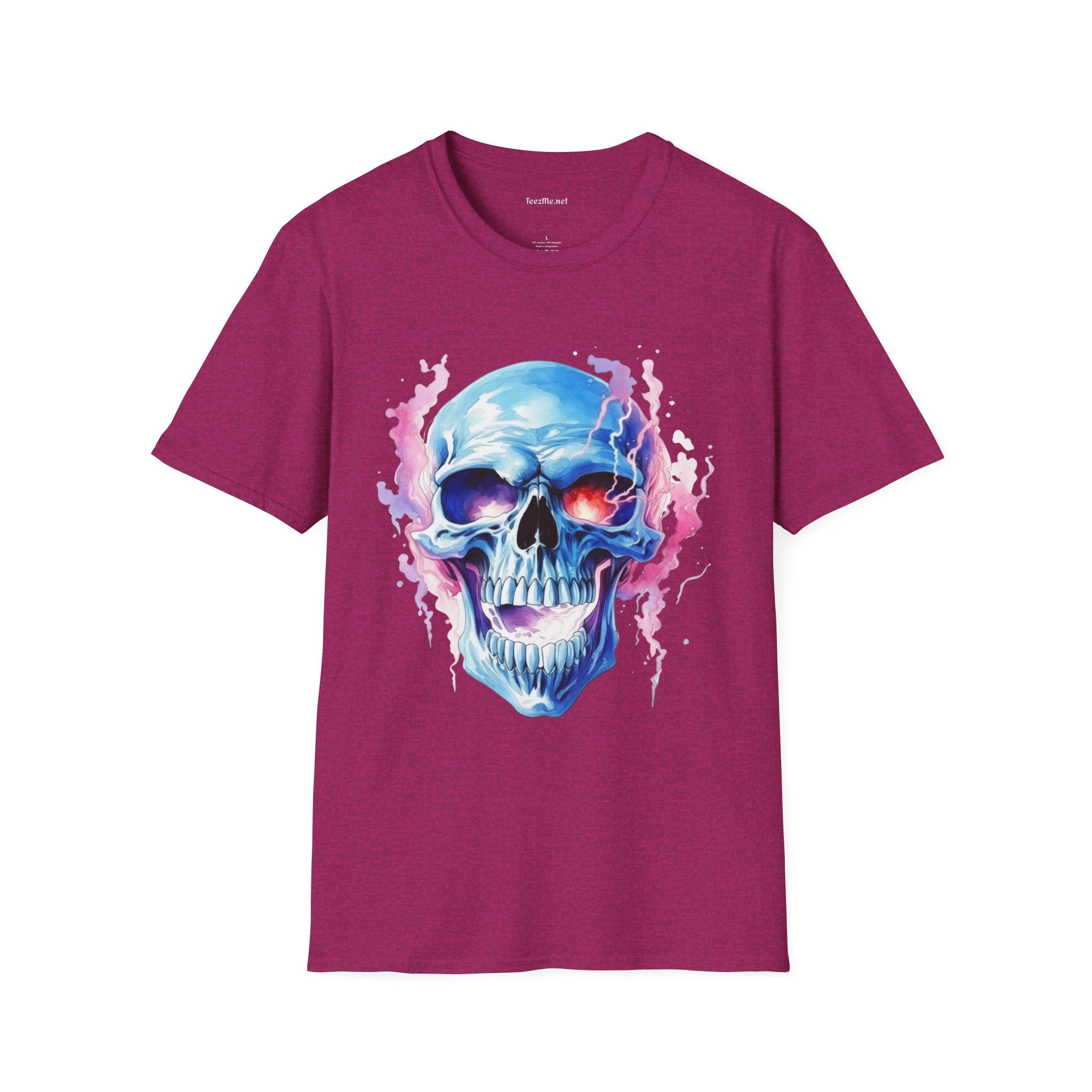Blue Skull 7 Unisex Softstyle T-Shirt 100% Cotton Graphic