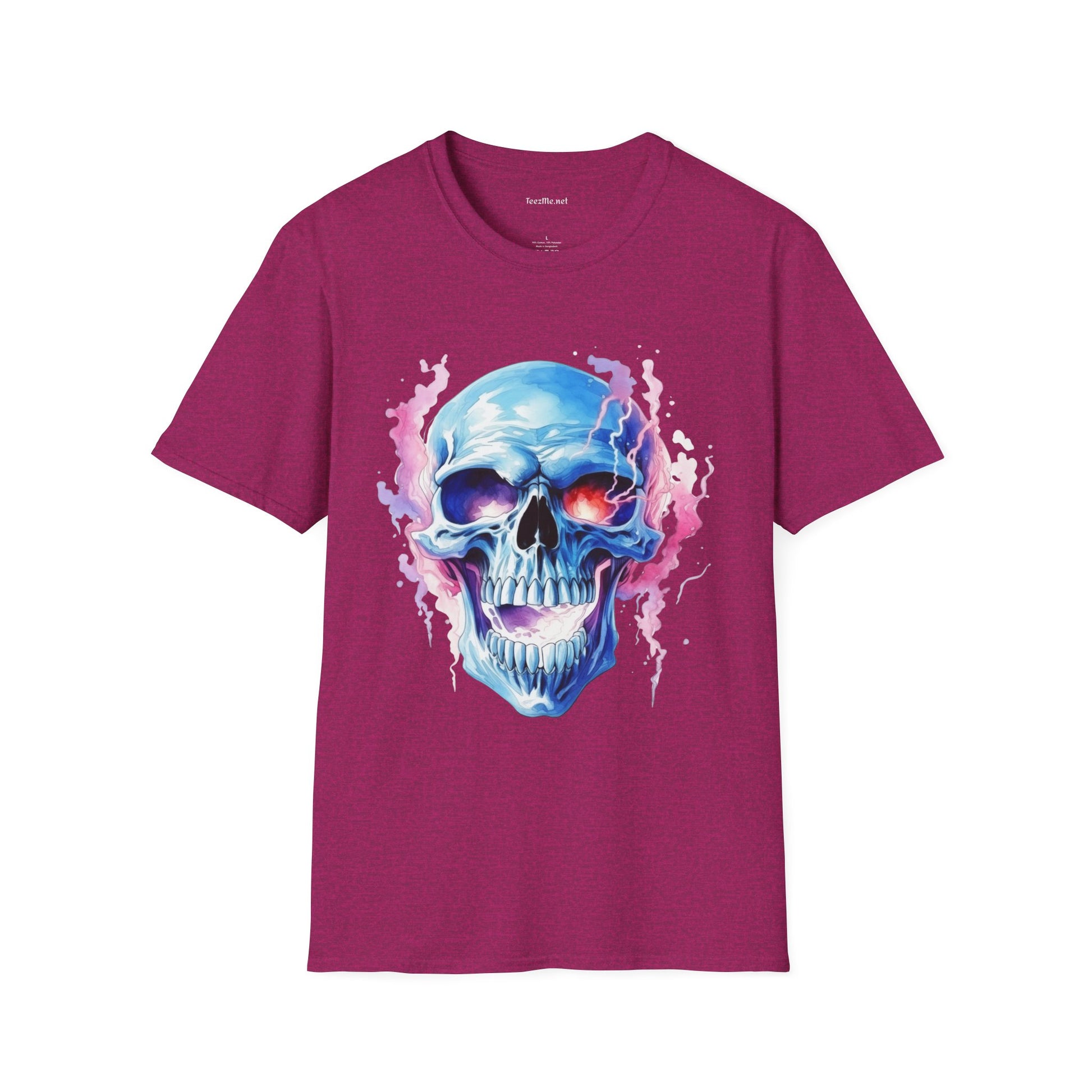 Blue Skull 7 Unisex Softstyle T-Shirt 100% Cotton Graphic