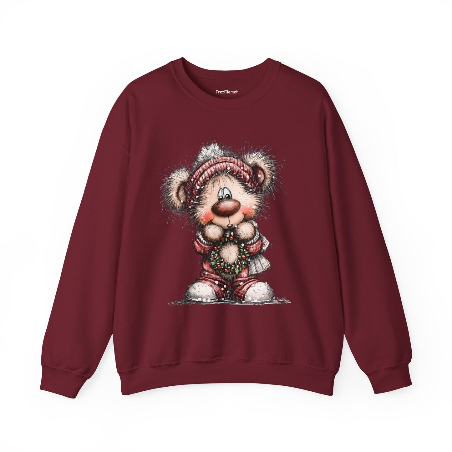 Whimsical Christmas Bear 01 Unisex Heavy Blend™ Crewneck Sweatshirt
