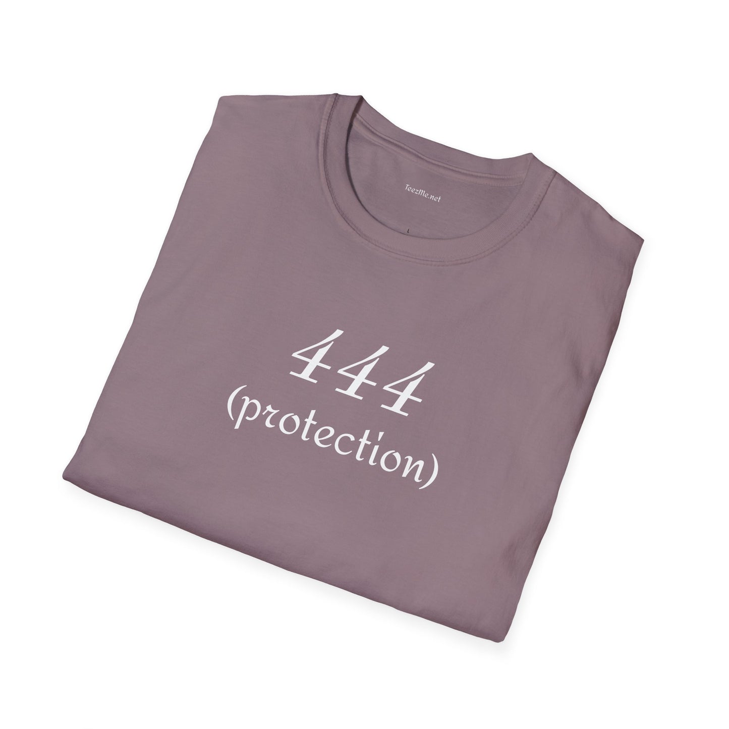 444 (protection) - Unisex Softstyle T-Shirt 100% Cotton Graphic #angel numbers