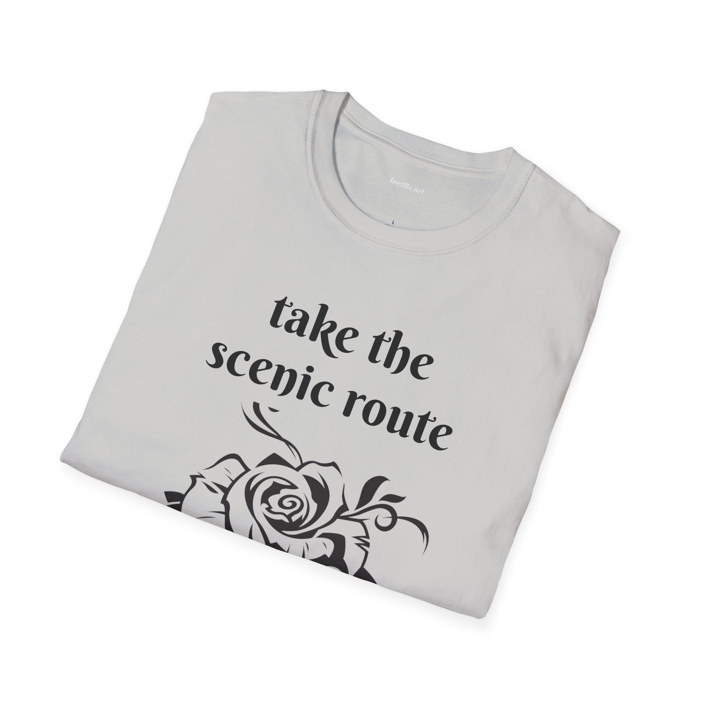 Take the scenic route- Unisex Softstyle T-Shirt 100% Cotton Graphic