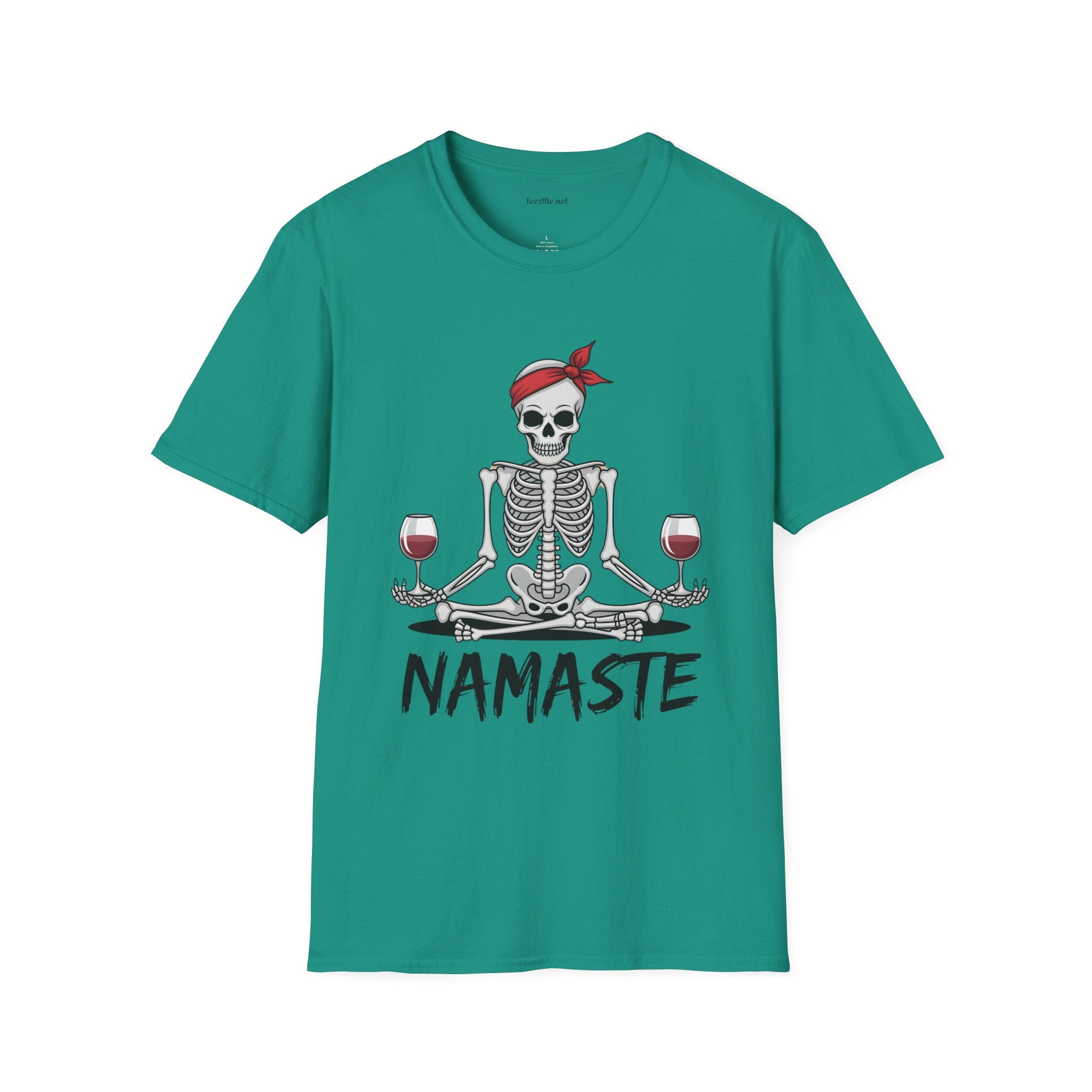 Namaste Skeleton - Unisex Softstyle T-Shirt 100% Cotton Graphic