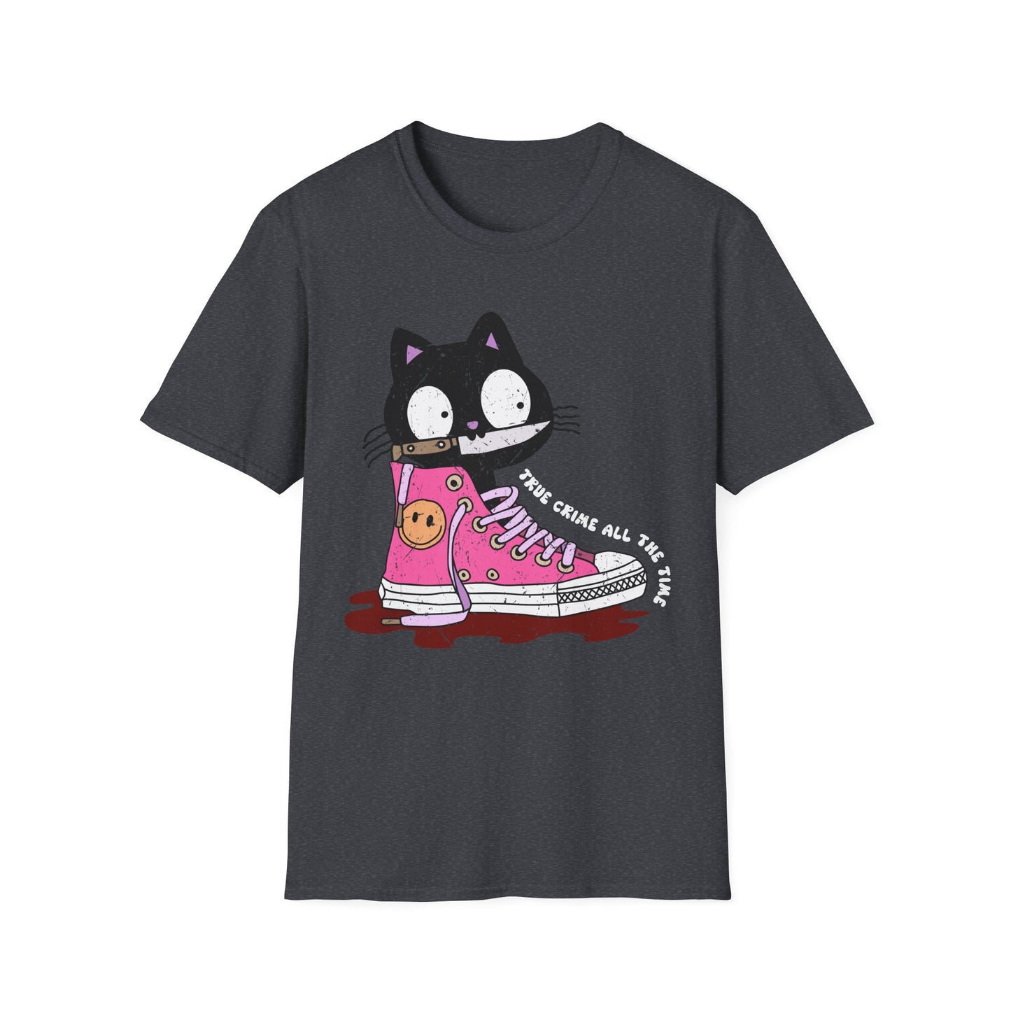True Crime All The Time Unisex Softstyle T-Shirt 100% Cotton Graphic
