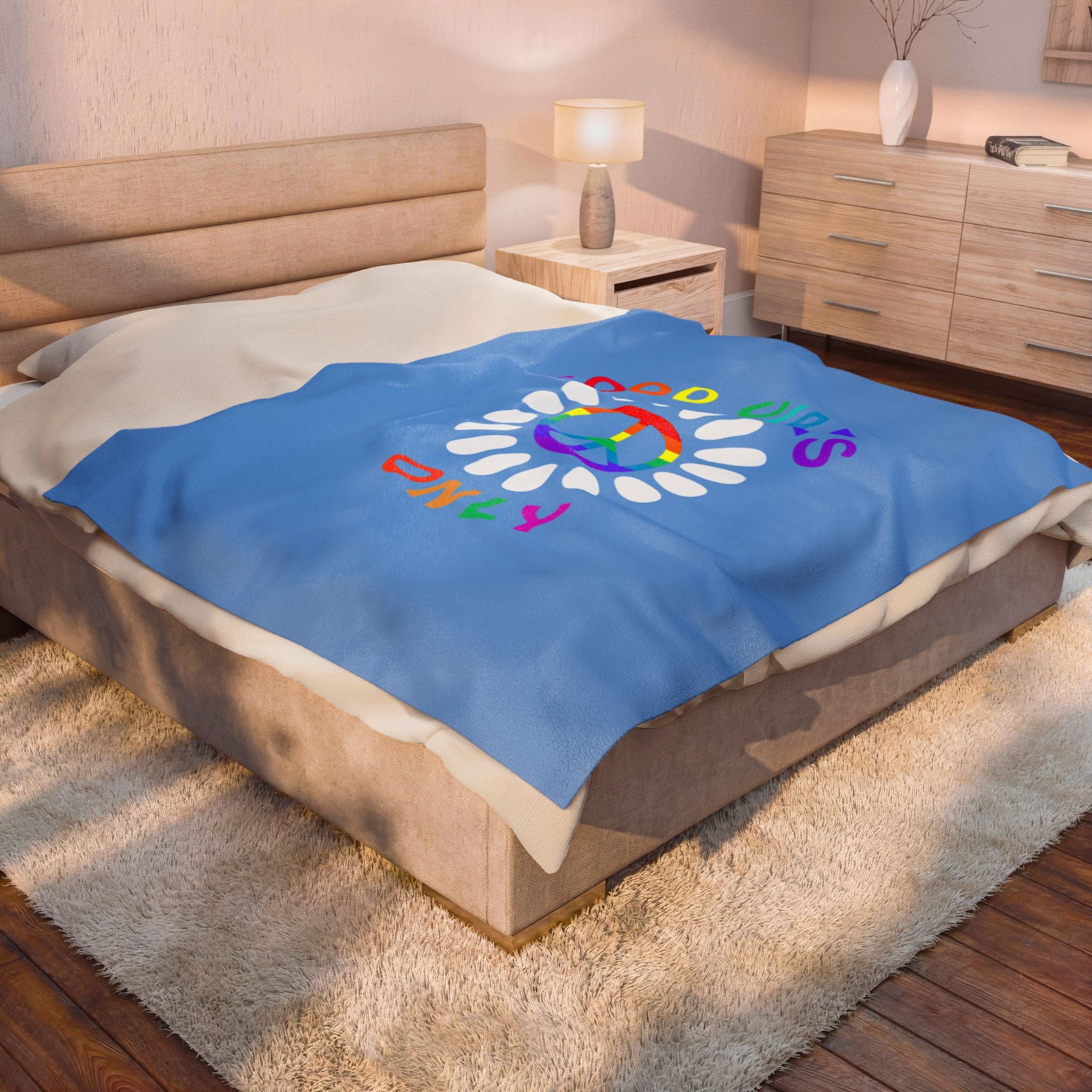 Good Vibes Velveteen Plush Blanket