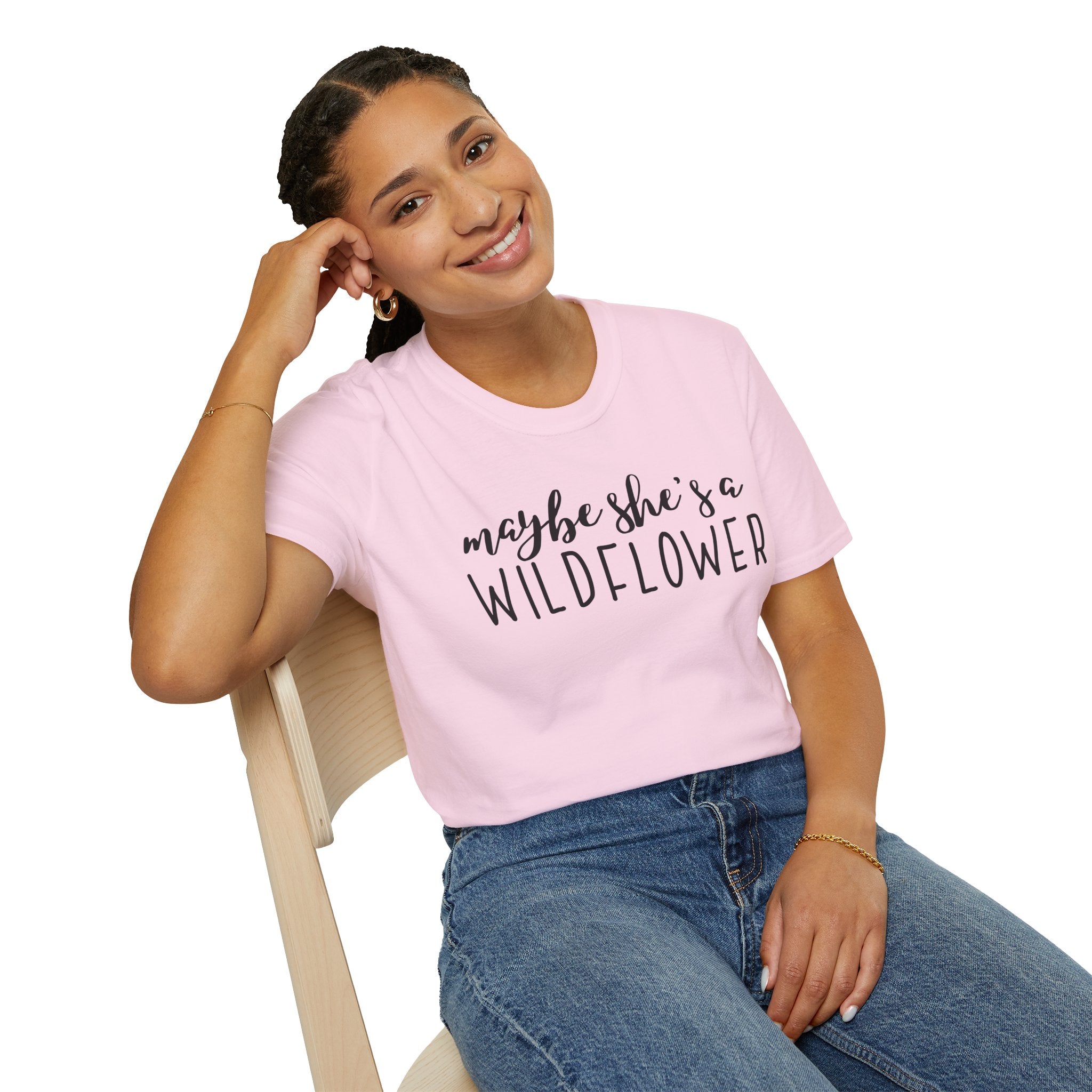 Maybe she's a WILDFLOWER Unisex Softstyle T-Shirt 100% Cotton Graphic
