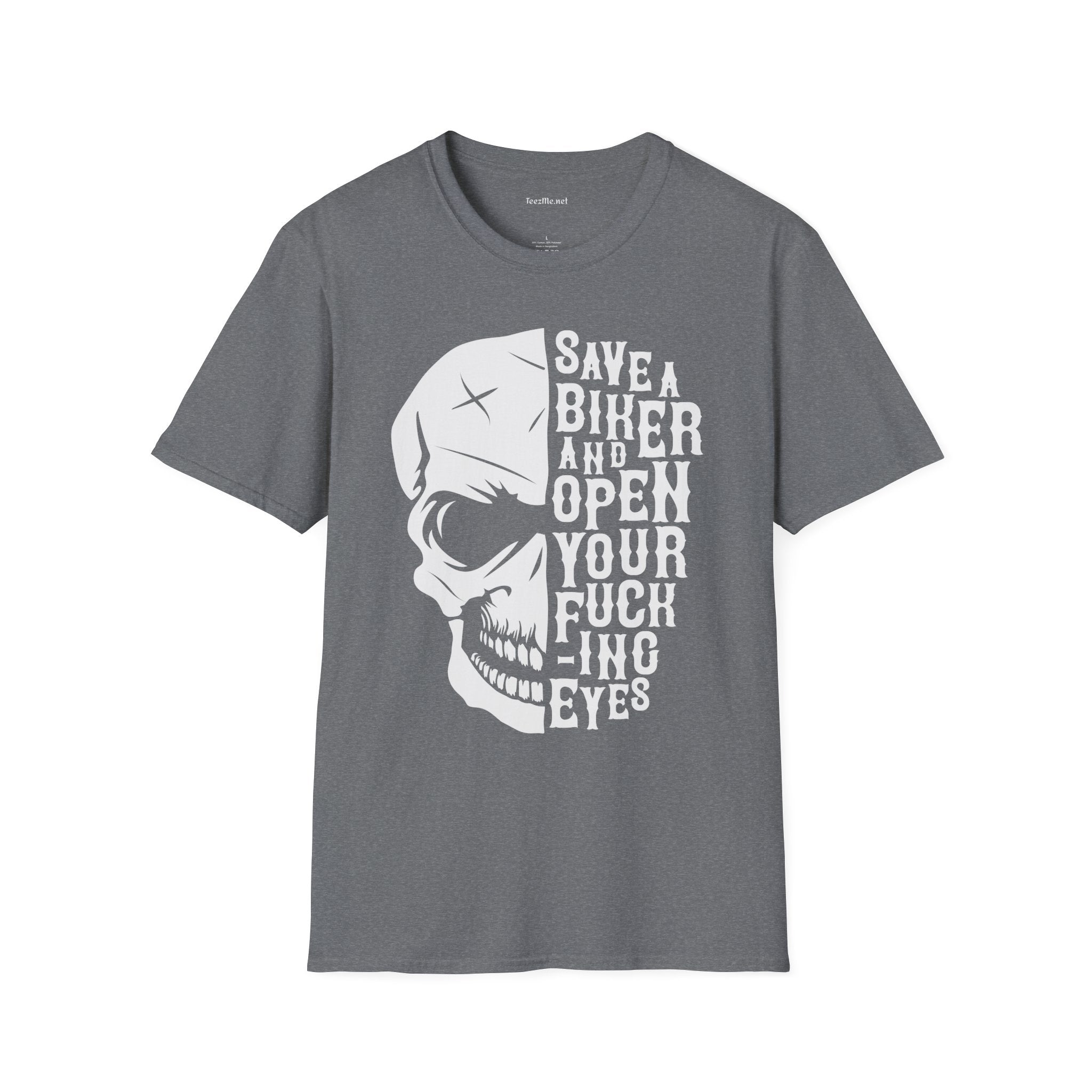 Save a Biker Unisex Softstyle T-Shirt 100% Cotton Graphic