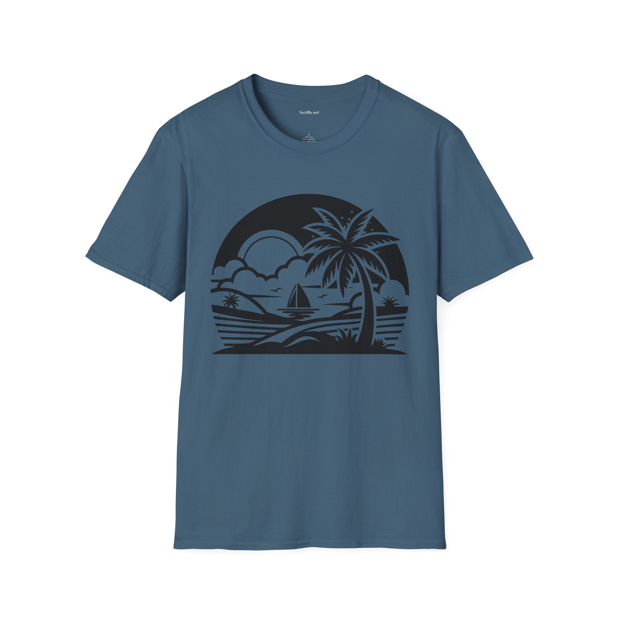 Beach Sunrise - Unisex Softstyle T-Shirt 100% Cotton Graphic