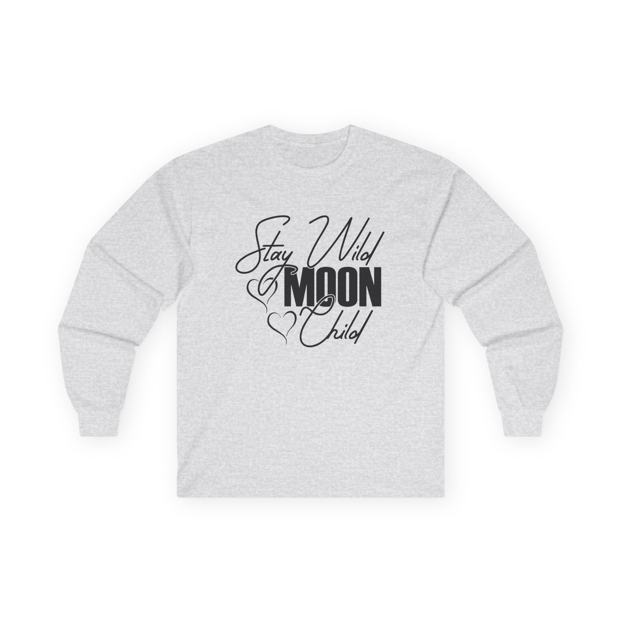 Stay Wild Moon Child with hearts Unisex Ultra Cotton Long Sleeve Tee