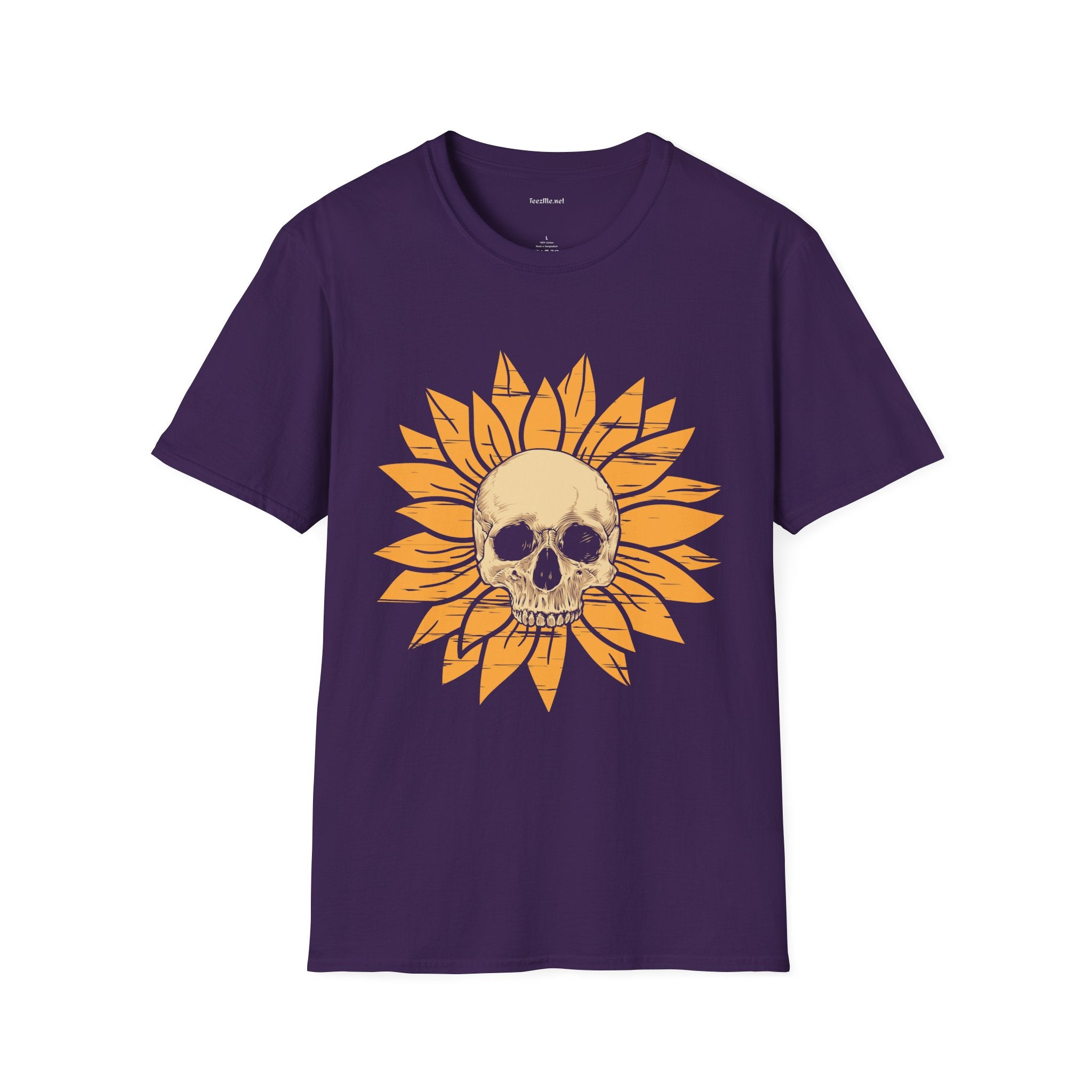 Skull Sunflower T-Shirt — Edgy Floral Graphic Tee