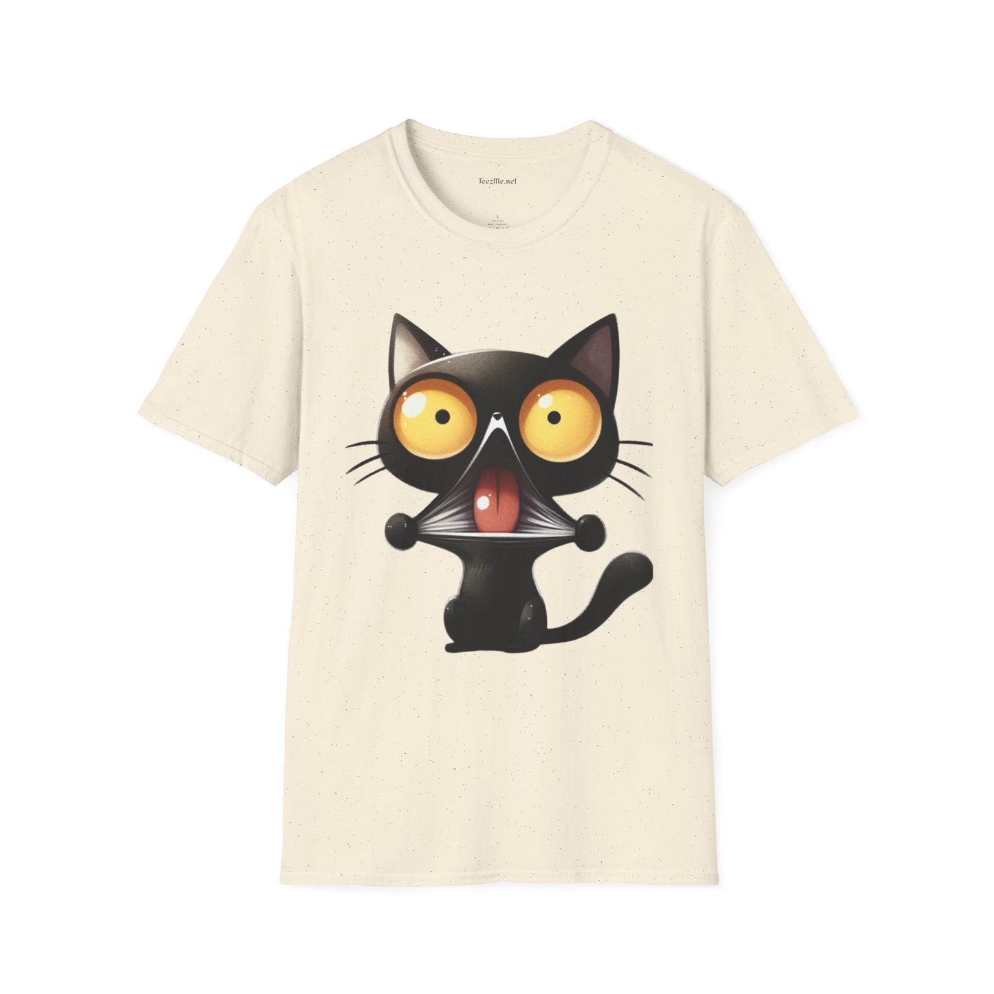 Crazy Cat 01 Unisex SoftStyle T-Shirt 100% Cotton Graphic
