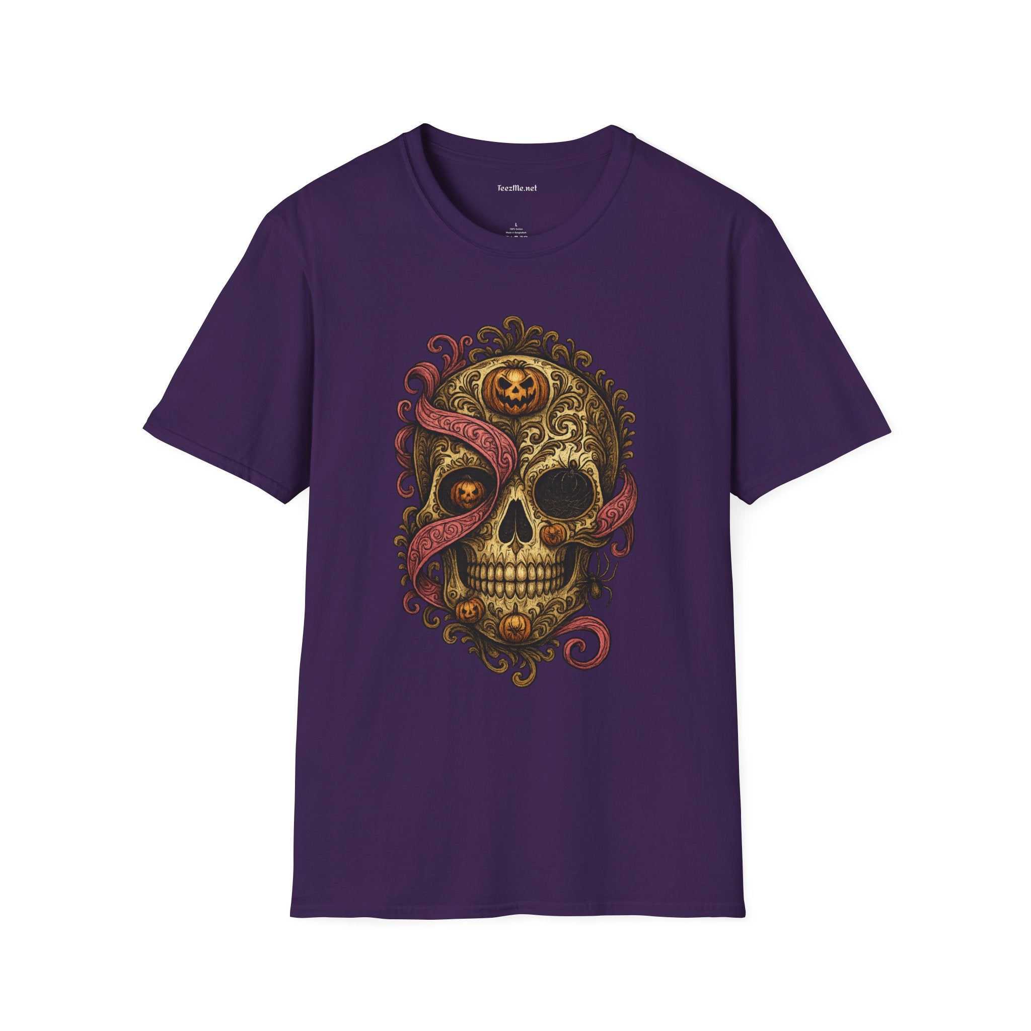 Sugar Skull & Tentacles T-Shirt — Gothic Day of the Dead Skull Tee