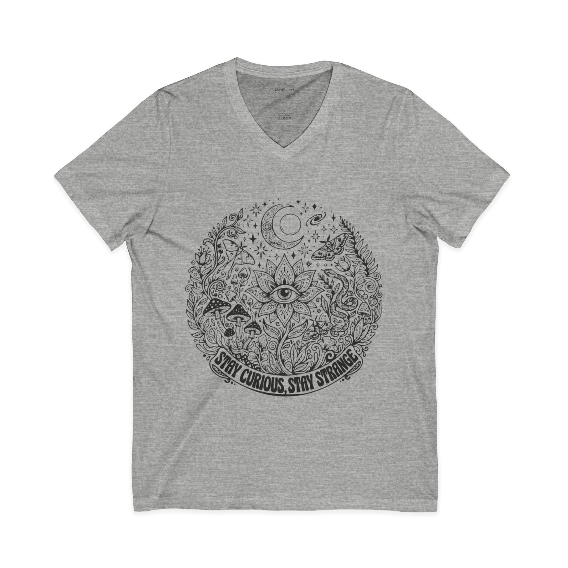 Stay Curious Stay Strong V-Neck Tee