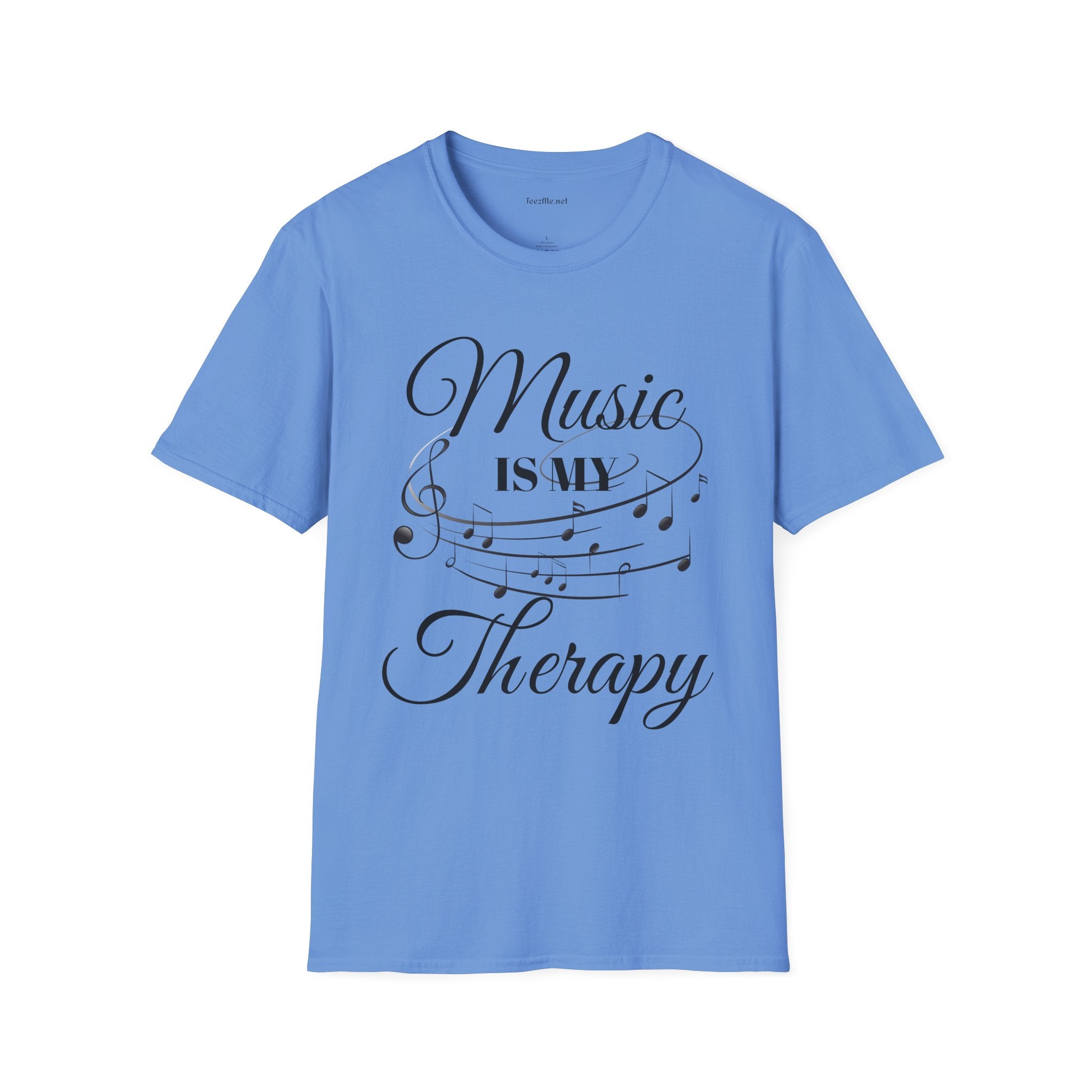 Music is my Therapy Unisex Softstyle T-Shirt 100% Cotton Graphic