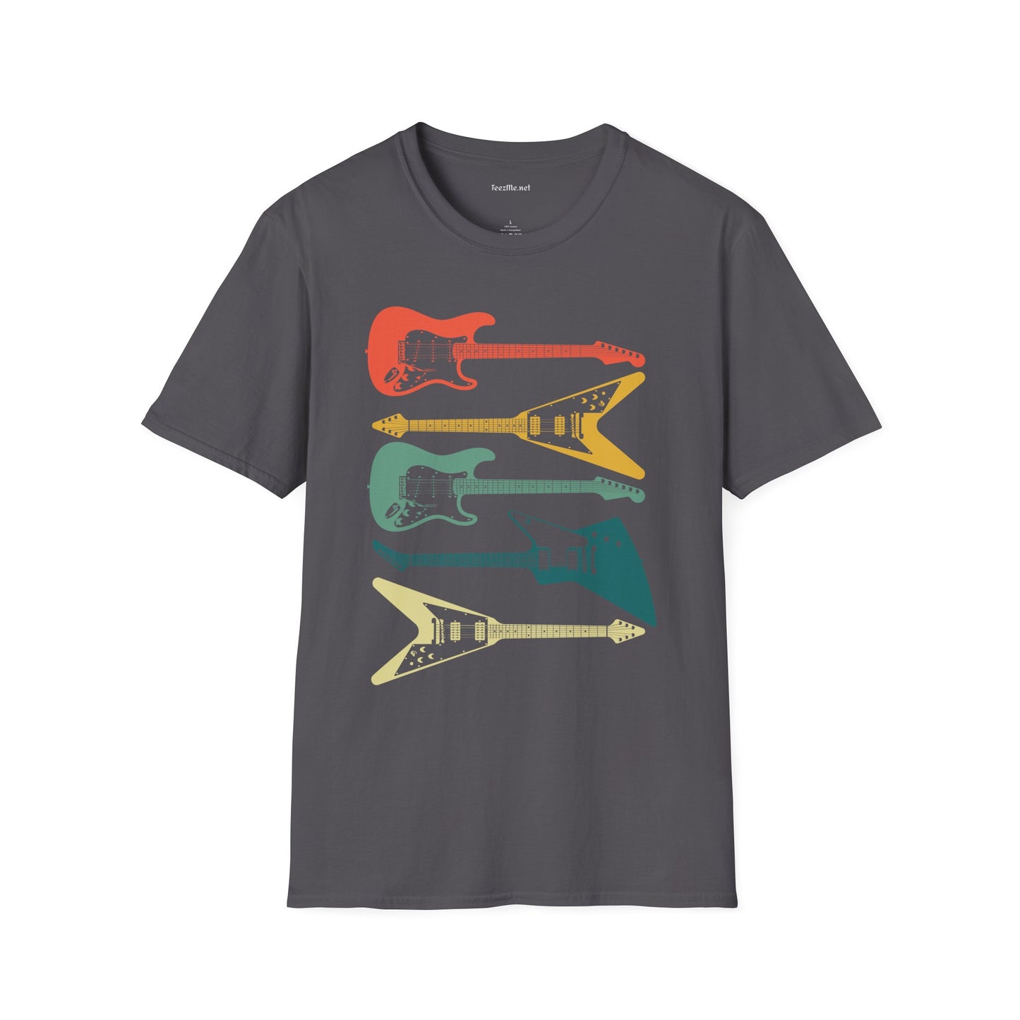 Vintage Guitars Unisex Softstyle T-Shirt 100% Cotton Graphic