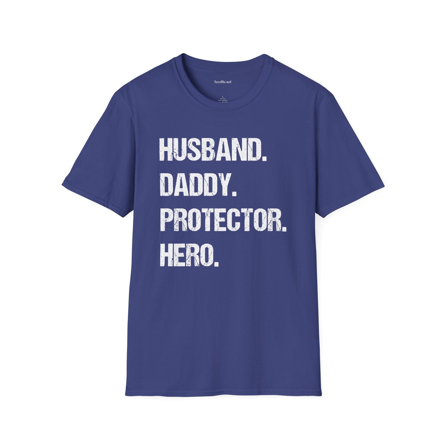 Husband Daddy Protector Hero Unisex Soft Style T-Shirt 100% Cotton Graphic